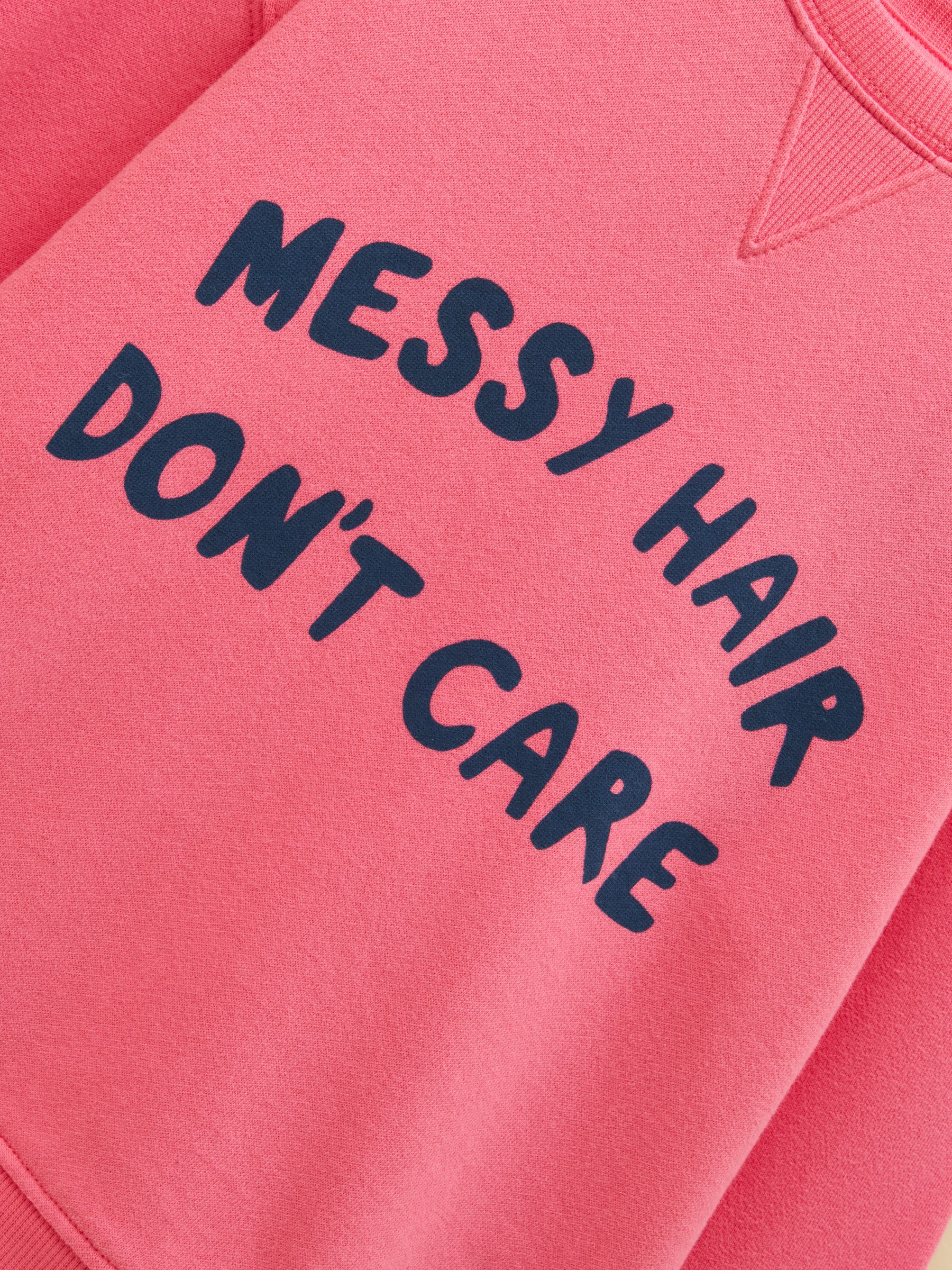 Kids' Sundaze Pink Slogan Crew Neck Sweatshirt - Image 3 of 5