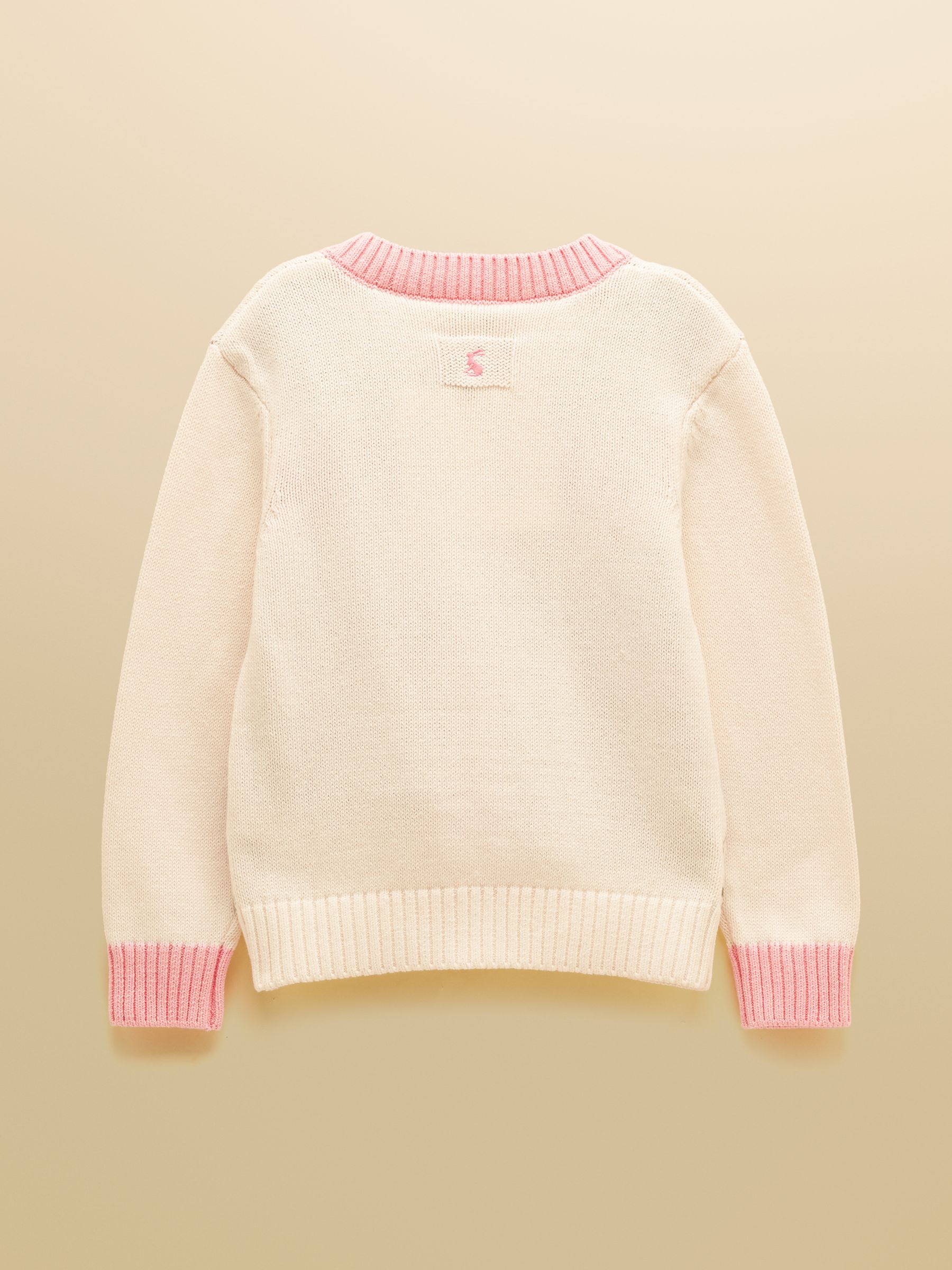 Girls' Pippa Cream Horse Knitted Cardigan - Image 2 of 5