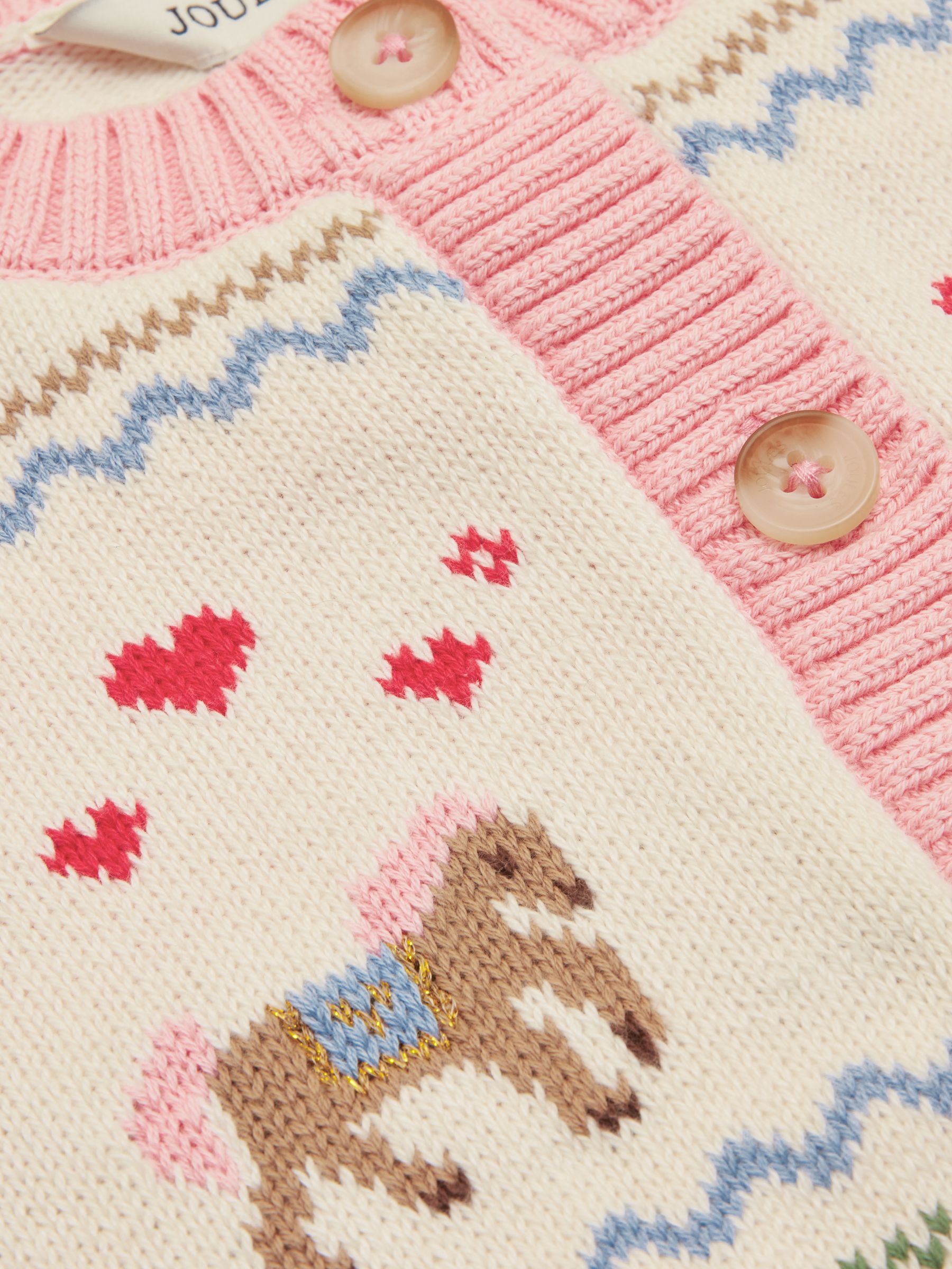 Girls' Pippa Cream Horse Knitted Cardigan - Image 4 of 5