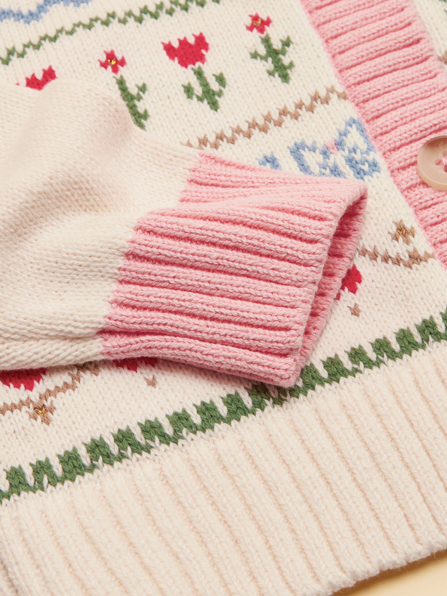 Girls' Pippa Cream Horse Knitted Cardigan - Image 5 of 5