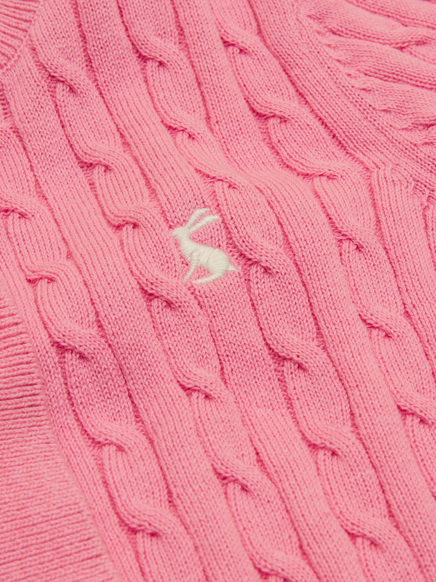 Girls' Mallory Pink Cable Cardigan - Image 3 of 4