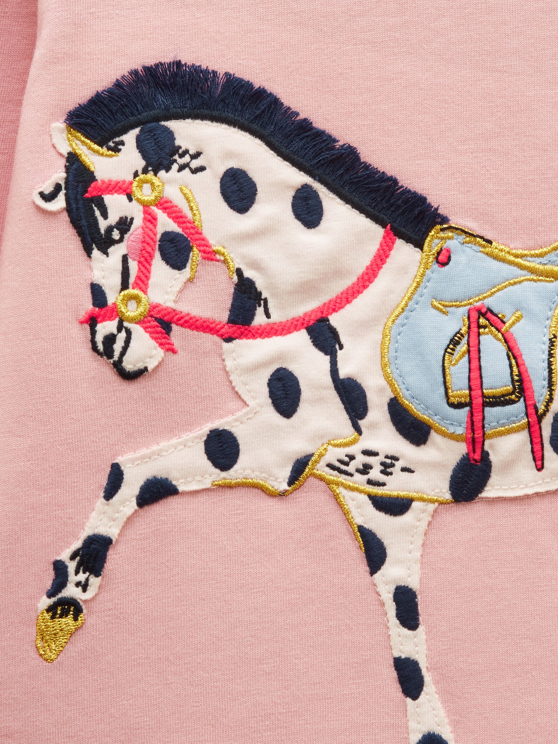 Girls' Ava Pink Horse Applique Long Sleeve Top - Image 5 of 5