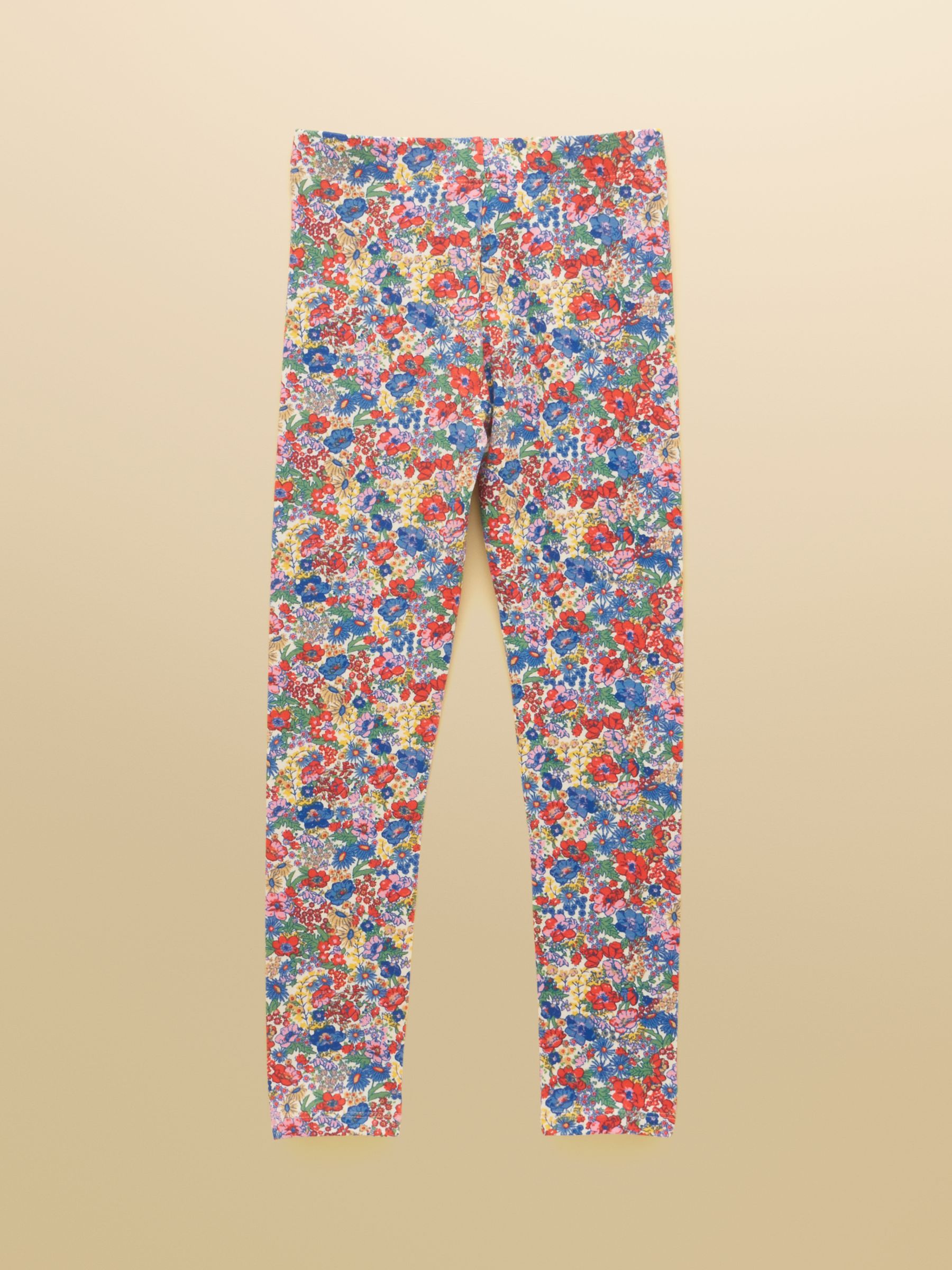Girls' Deedee Cream Ditsy Jersey Leggings - Image 4 of 5