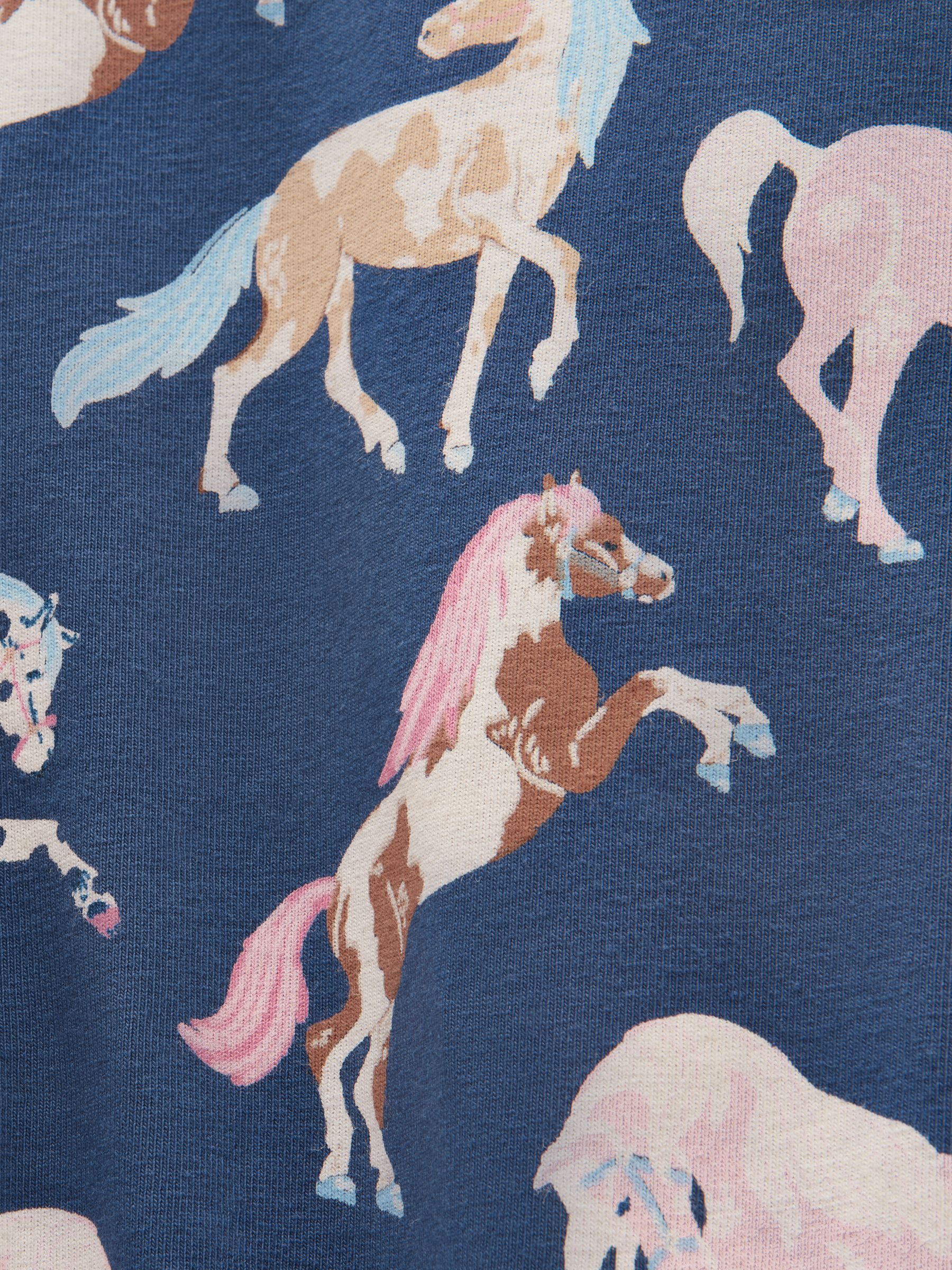Girls' Deedee Navy Horse Print Jersey Leggings - Image 5 of 5
