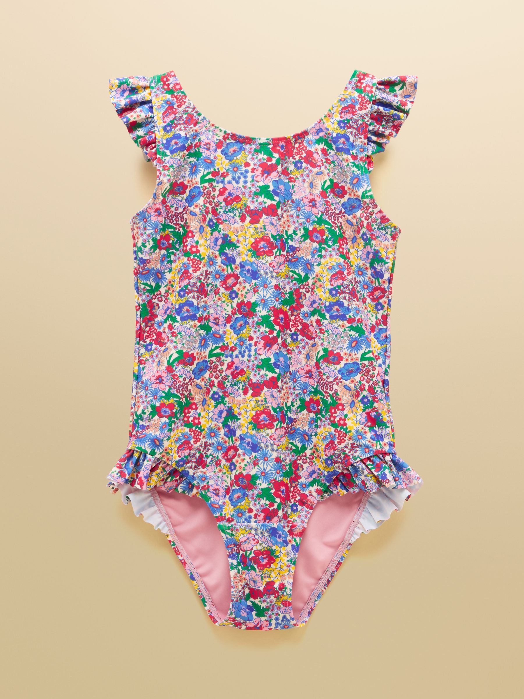 Girls' Splash Pink Ditsy Swimming Costume - Image 1 of 5 Girls' Splash Pink Ditsy Swimming Costume - Image 1 of 5