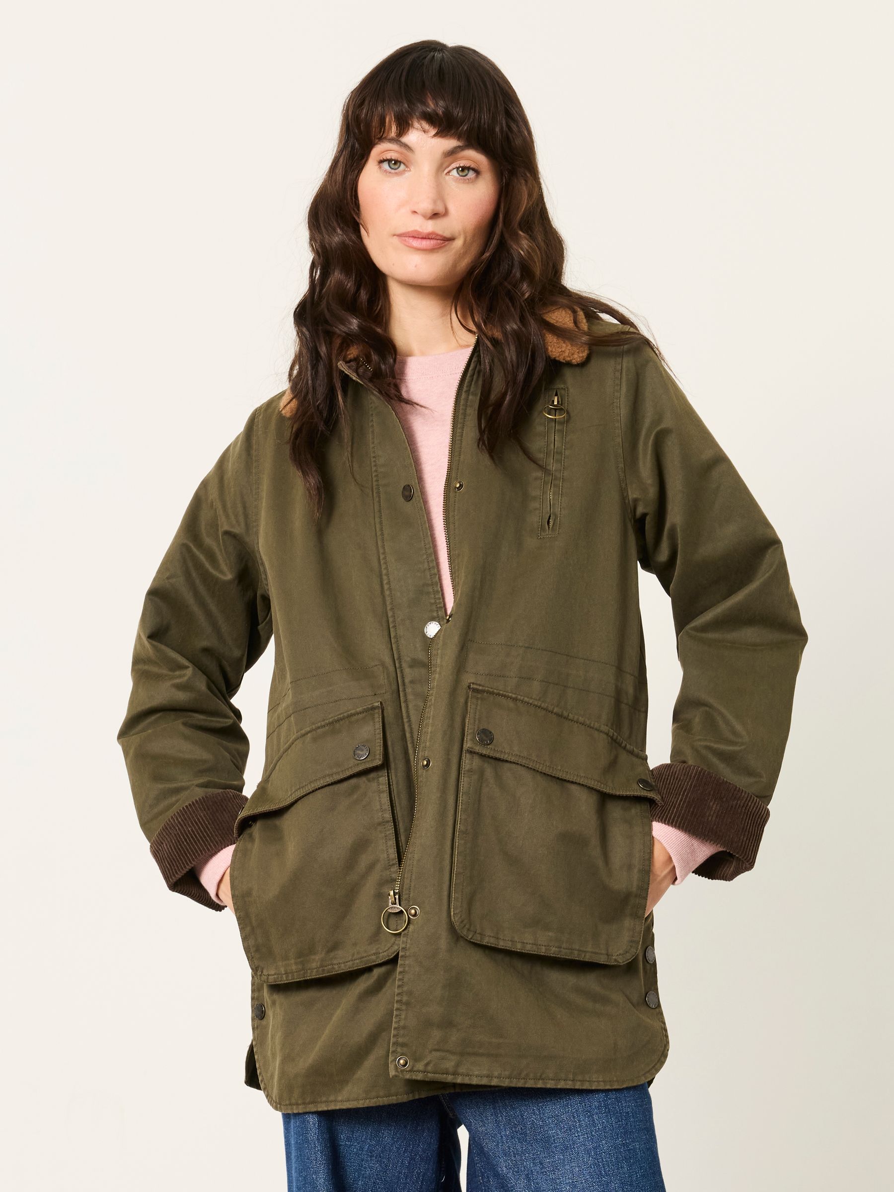Kent Olive Green Barn Jacket - Image 1 of 8