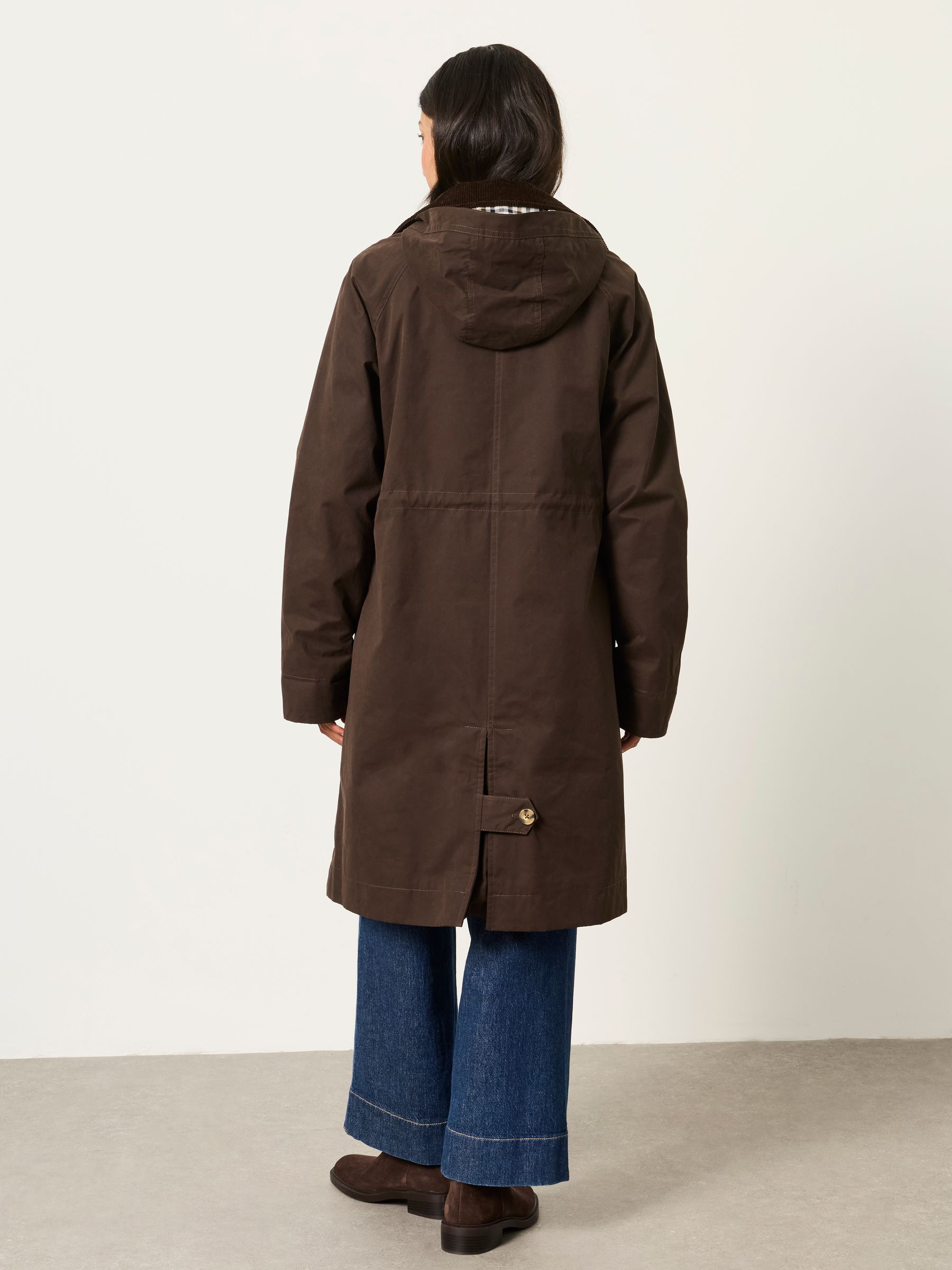 Polly Chocolate Brown Longline Coat - Image 2 of 8
