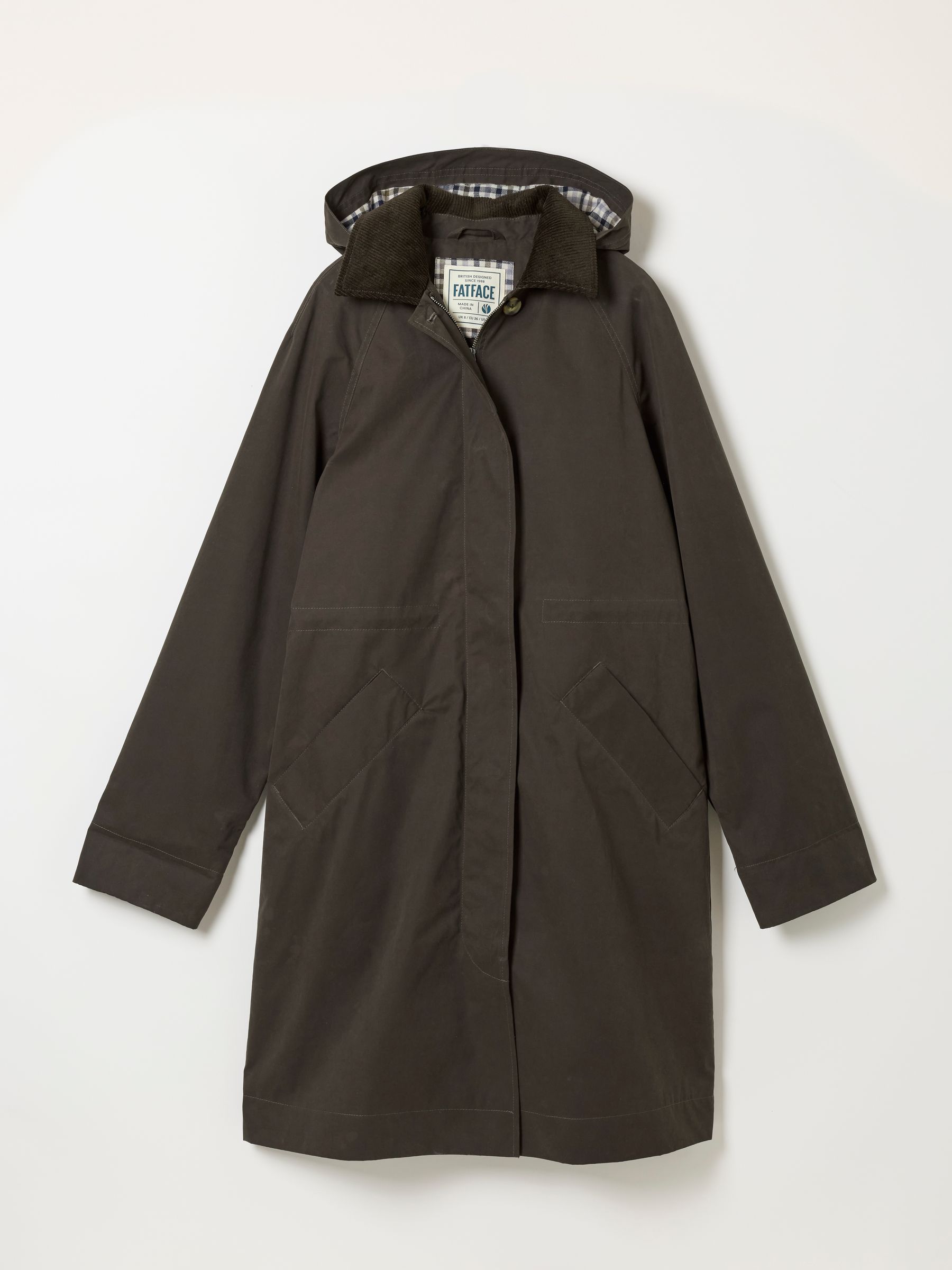 Polly Chocolate Brown Longline Coat - Image 8 of 8