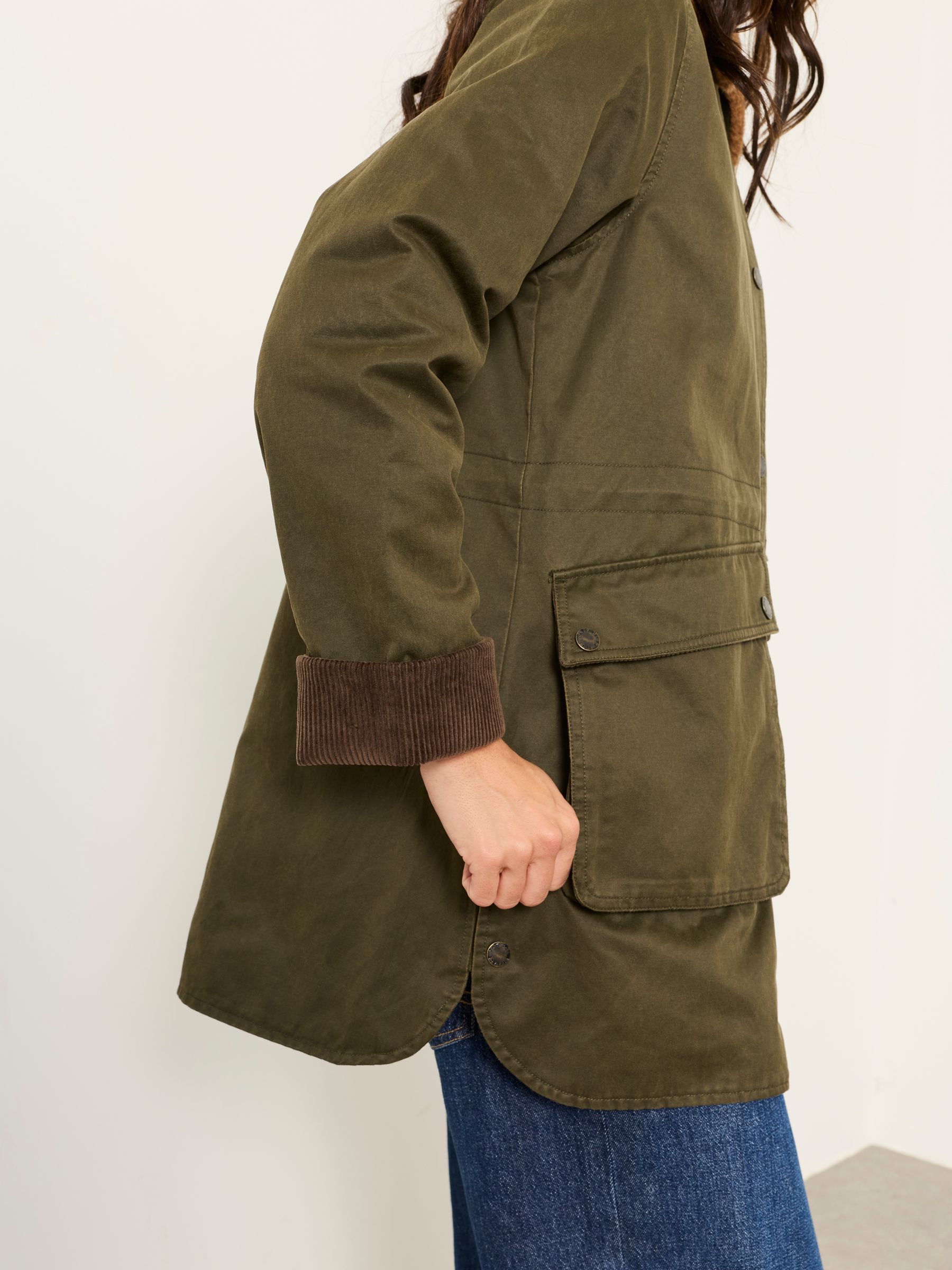 Kent Olive Green Petite Barn Jacket - Image 5 of 8