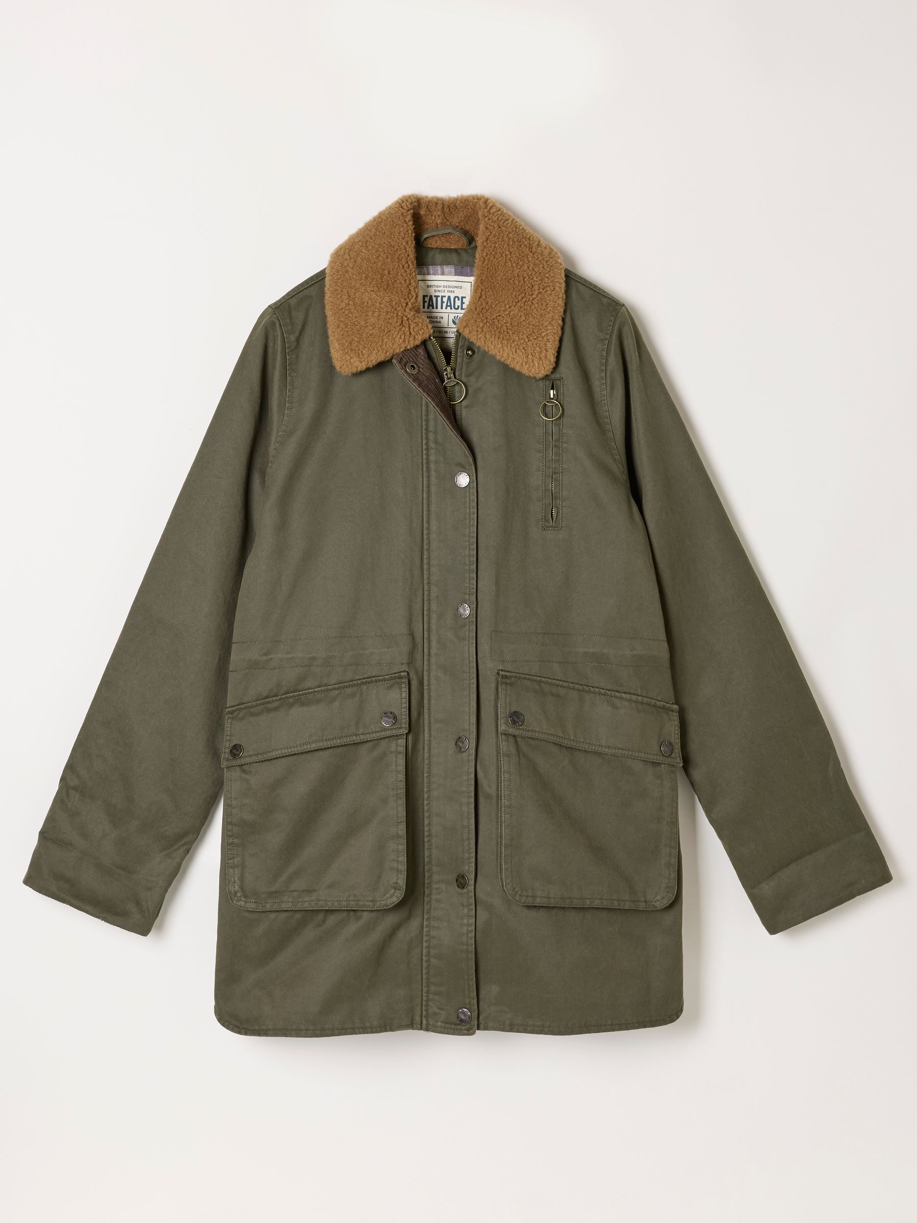 Kent Olive Green Petite Barn Jacket - Image 8 of 8 Kent Olive Green Petite Barn Jacket - Image 8 of 8