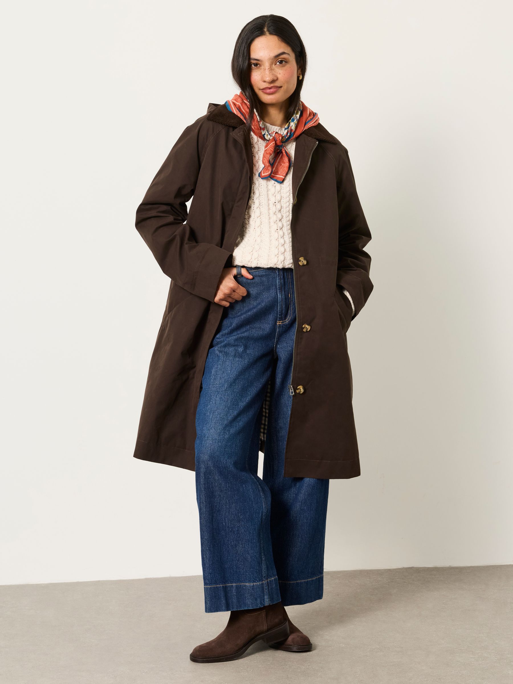 Polly Chocolate Brown Coat - Image 1 of 8 Polly Chocolate Brown Coat - Image 1 of 8