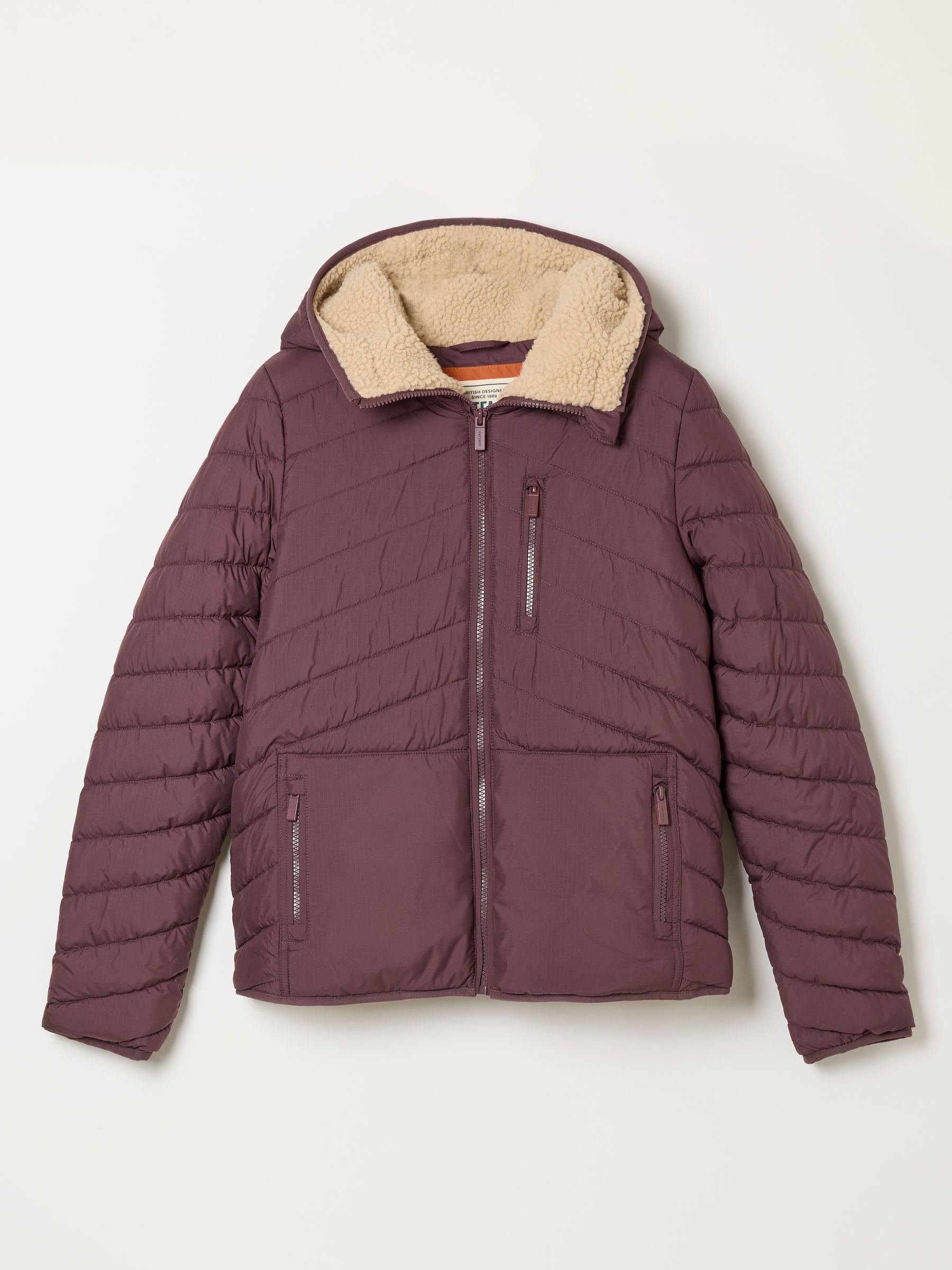Erica Plum Purple Petite Puffer Jacket - Image 6 of 6 Erica Plum Purple Petite Puffer Jacket - Image 6 of 6