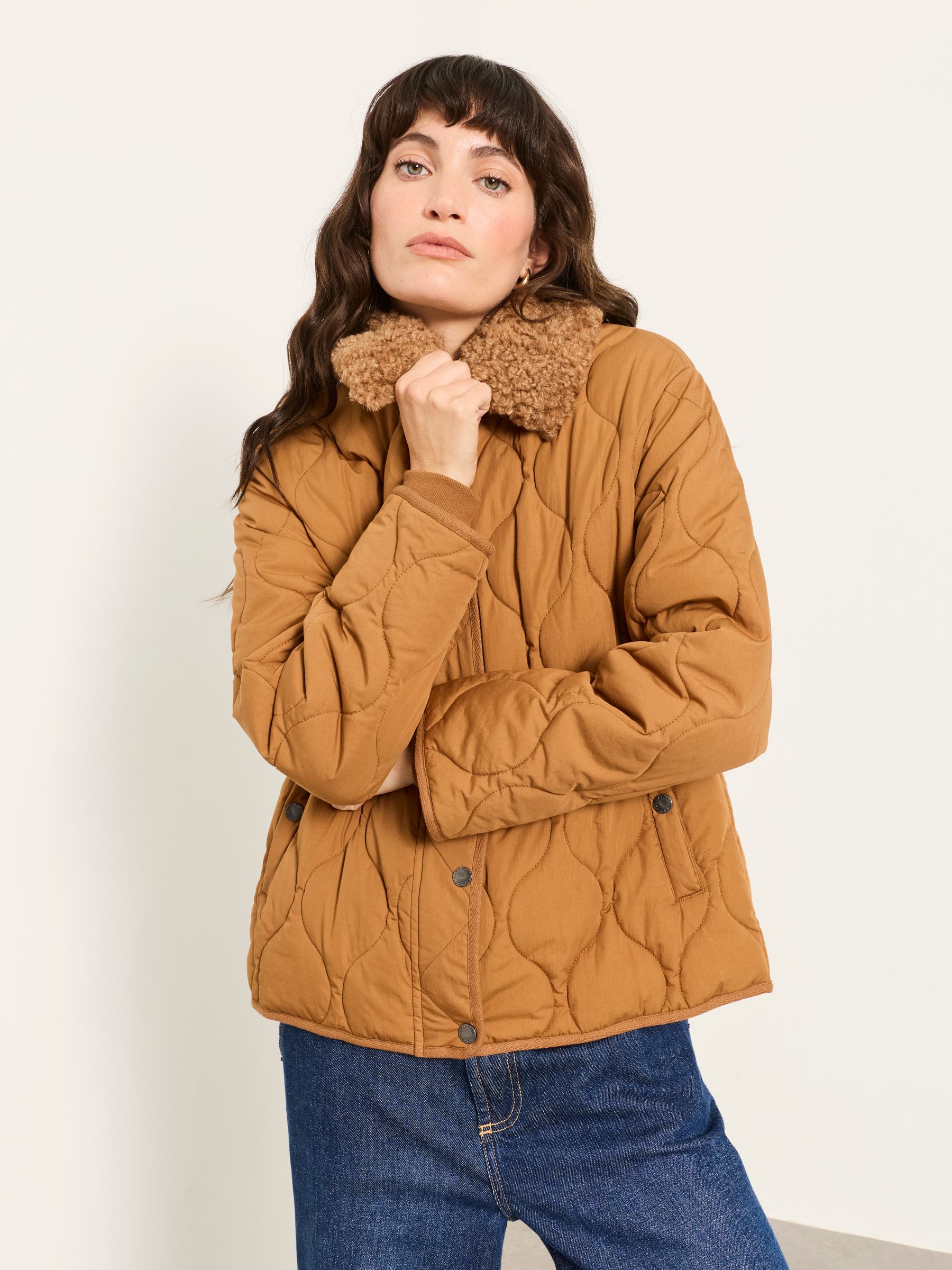 Cumbria Tan Brown Quilt Jacket - Image 1 of 7