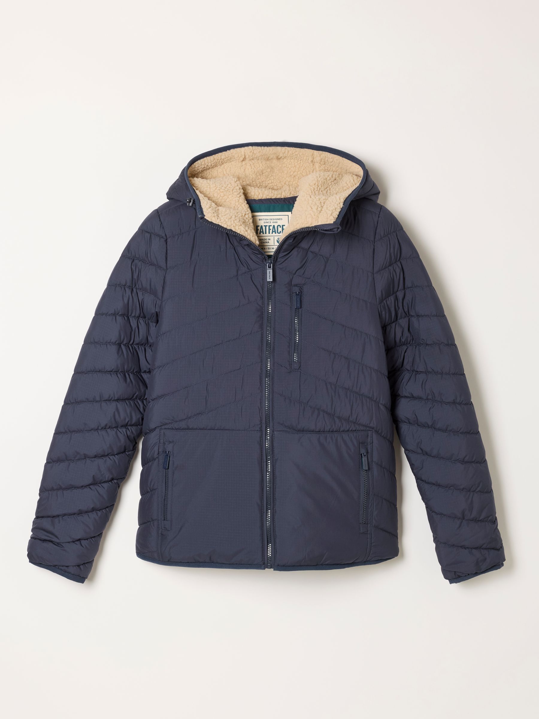 Erica Navy Petite Puffer Jacket - Image 6 of 6