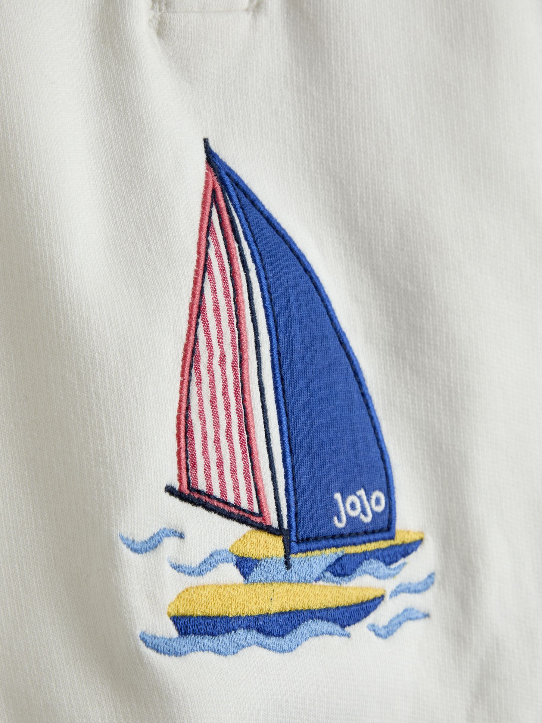 Cream Boat 2-Piece Nautical Sweatshirt & Short Set - Image 6 of 7