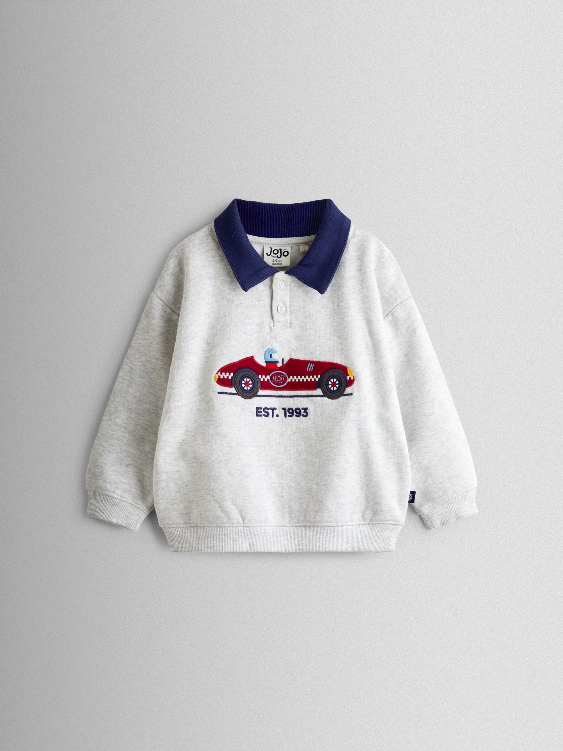 Grey Marl Race Car Sweatshirt - Image 1 of 3