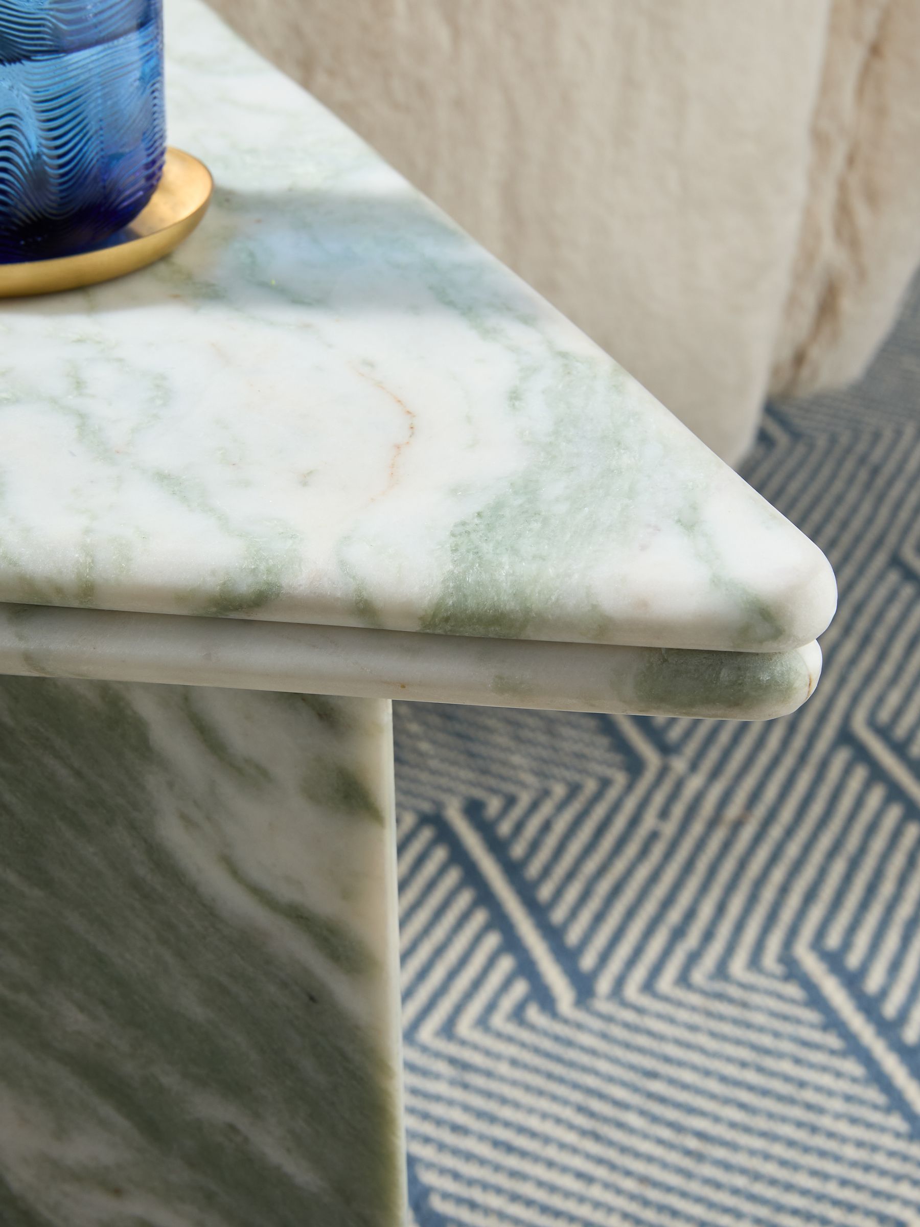 Bria Side Table in Light Green Marble - Image 2 of 5