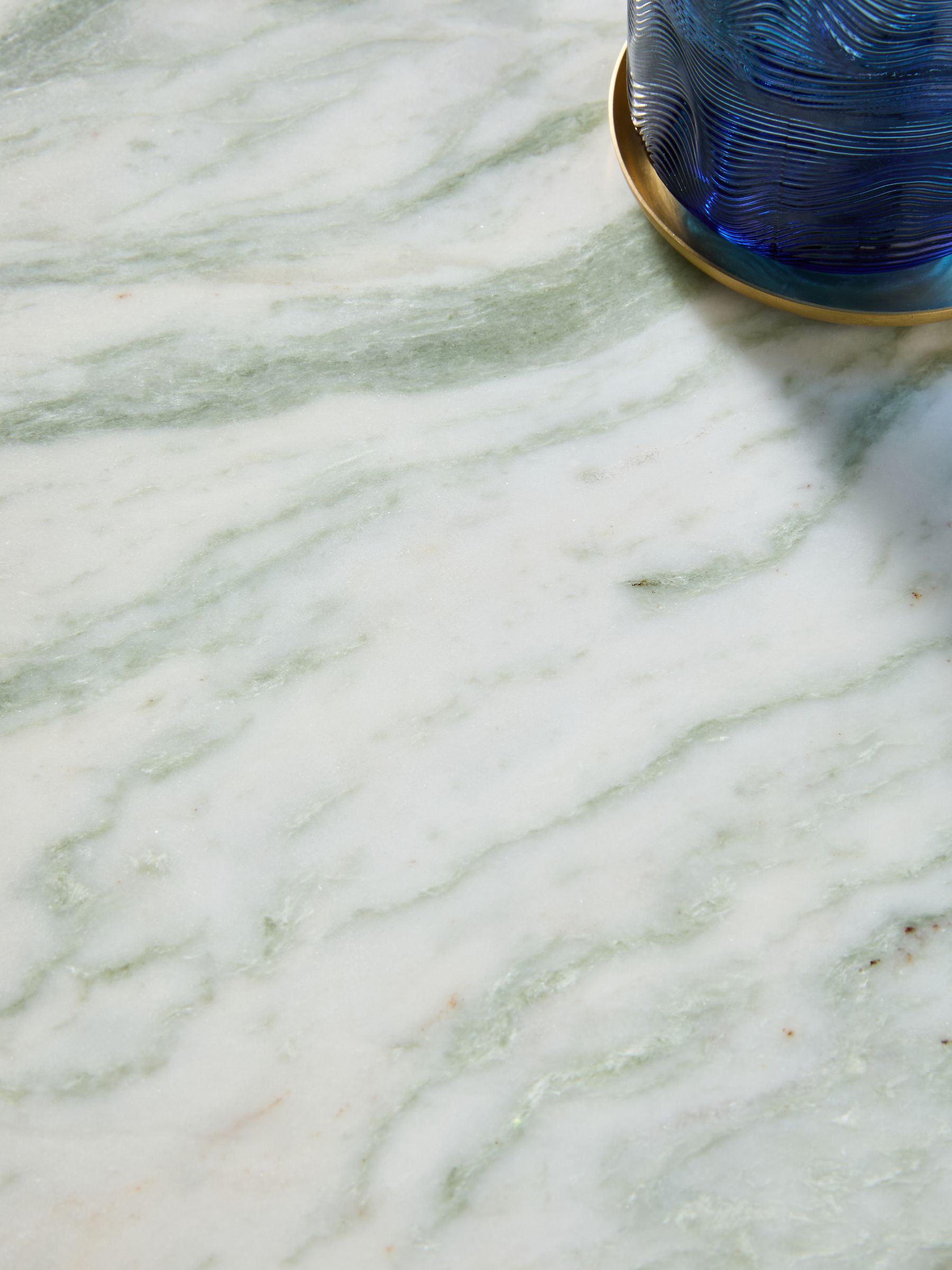 Bria Side Table in Light Green Marble - Image 3 of 5