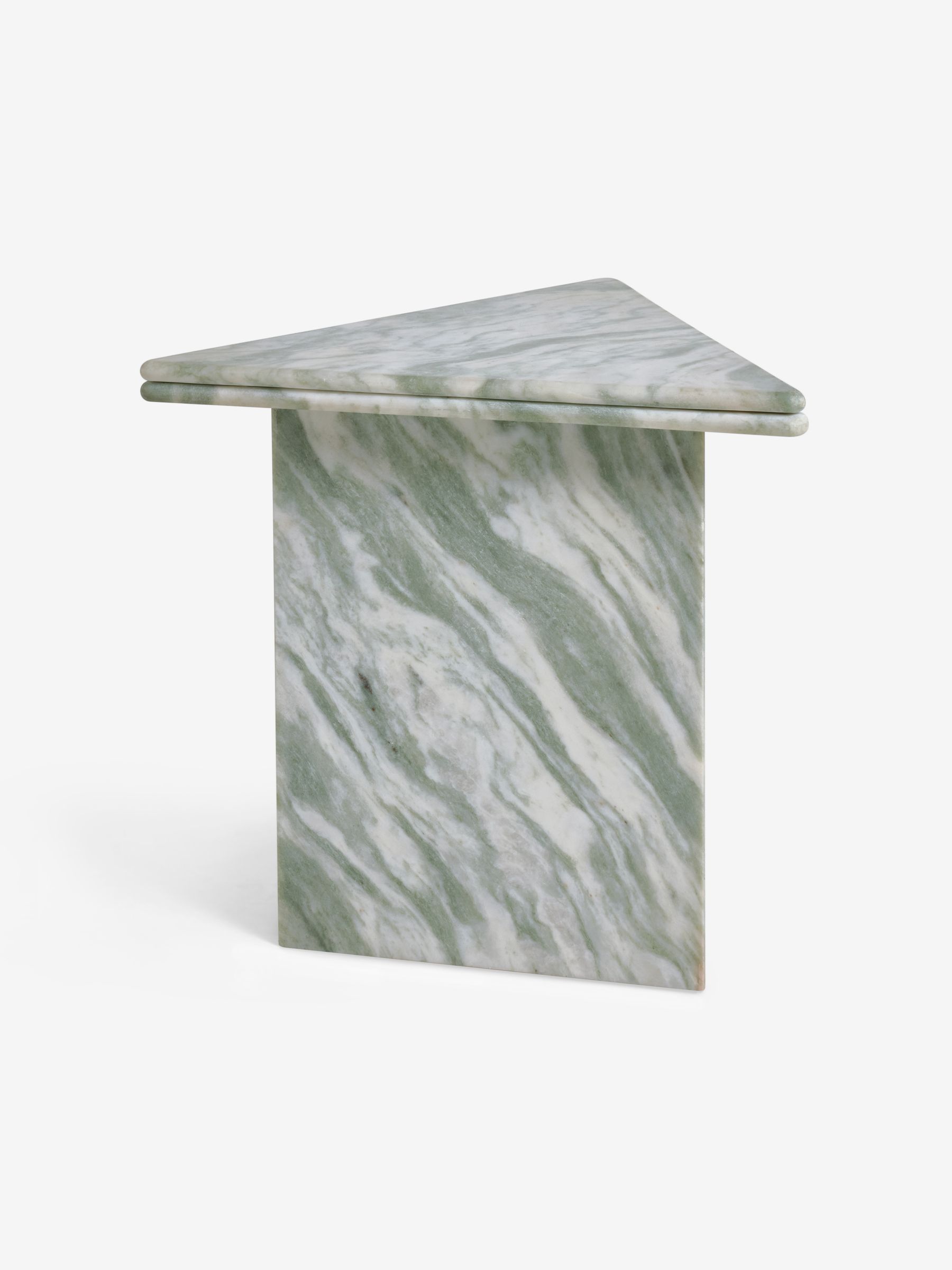 Bria Side Table in Light Green Marble - Image 4 of 5