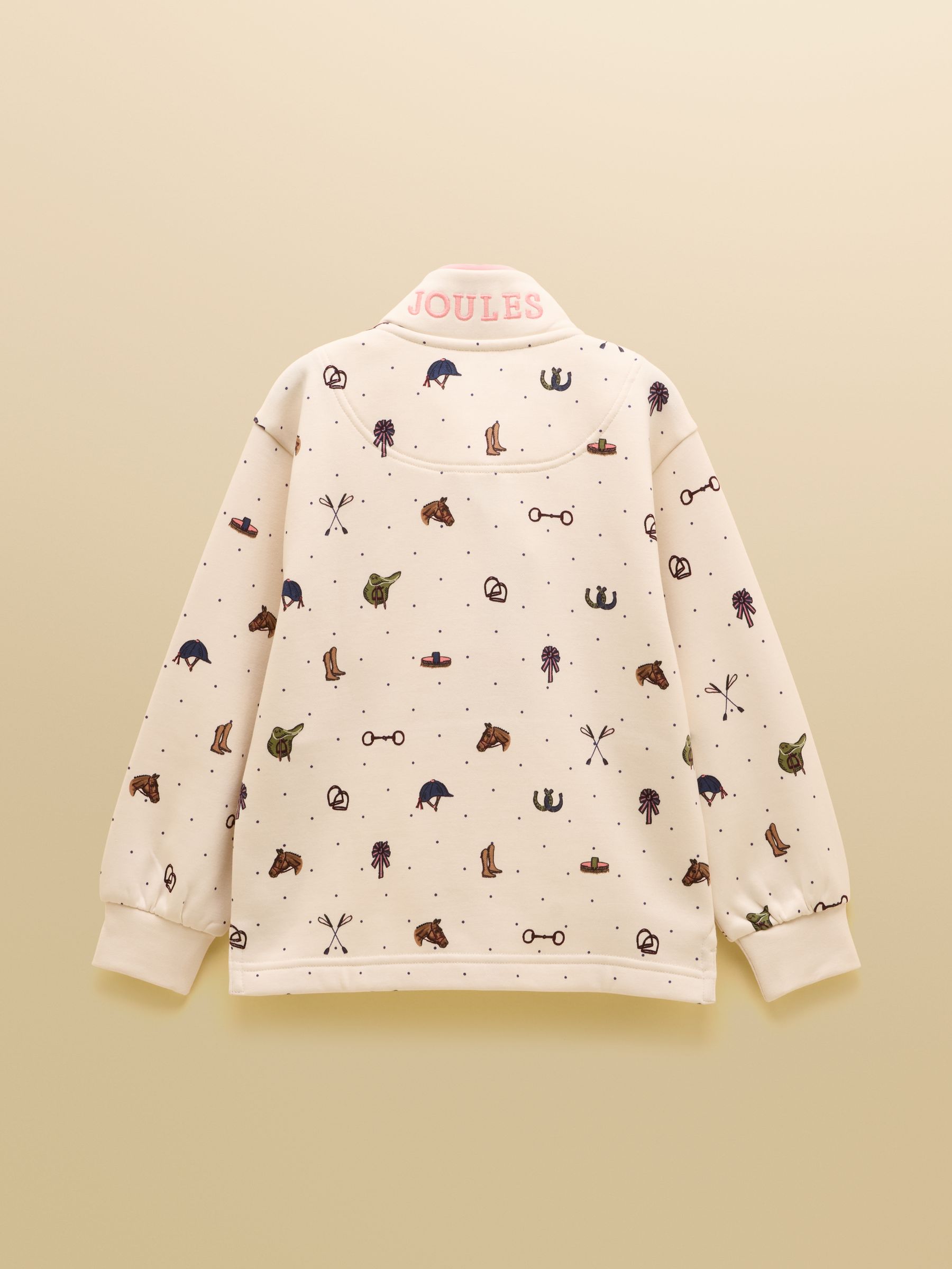 Girls' Burnham Cream Funnel Neck Sweatshirt - Image 2 of 5