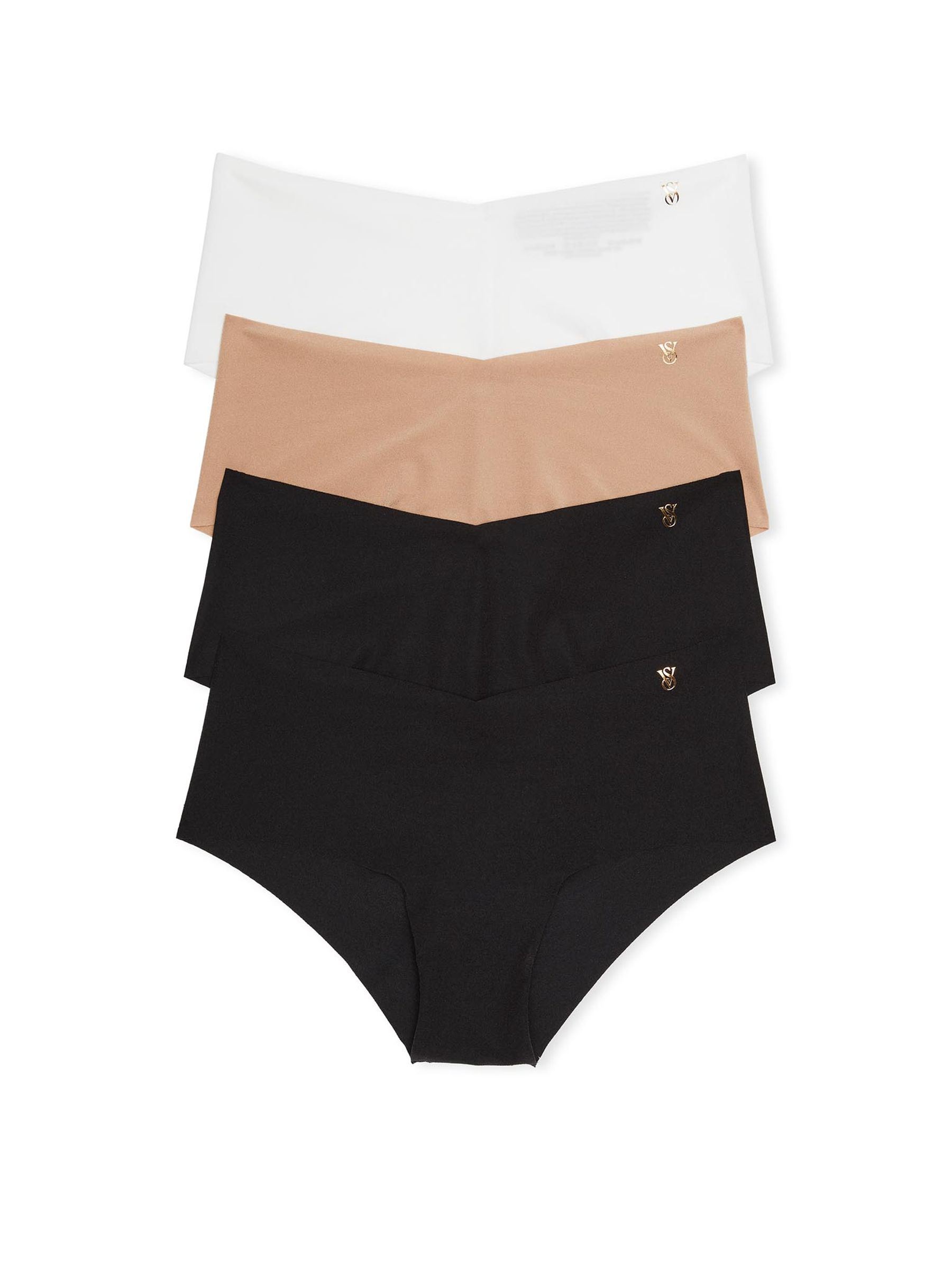 Black/Nude/White Cheeky 4 Pack Knickers - Image 1 of 2