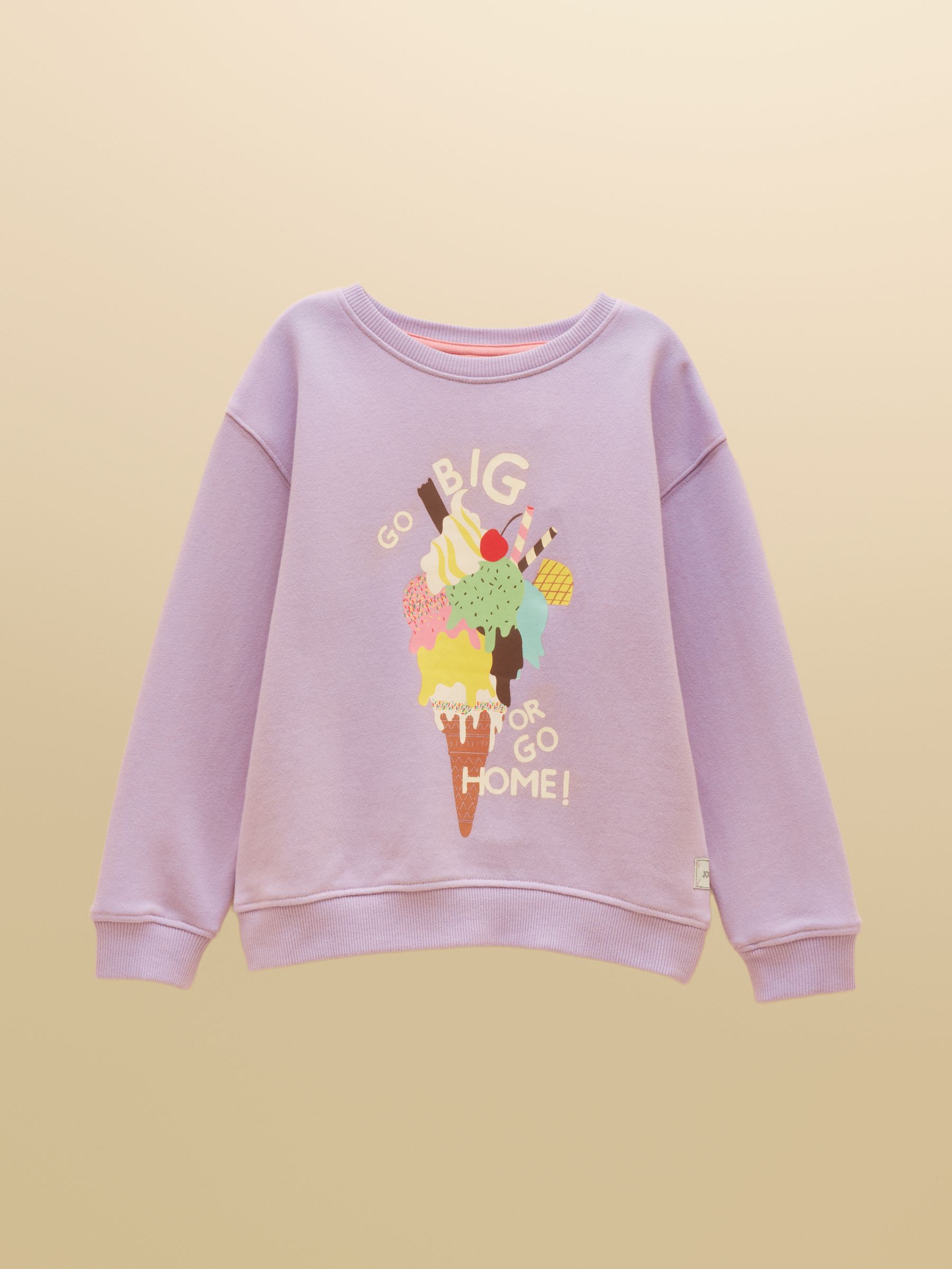 Girls' Summerdays Lilac Purple Screenprint Crew Neck Sweatshirt - Image 1 of 5
