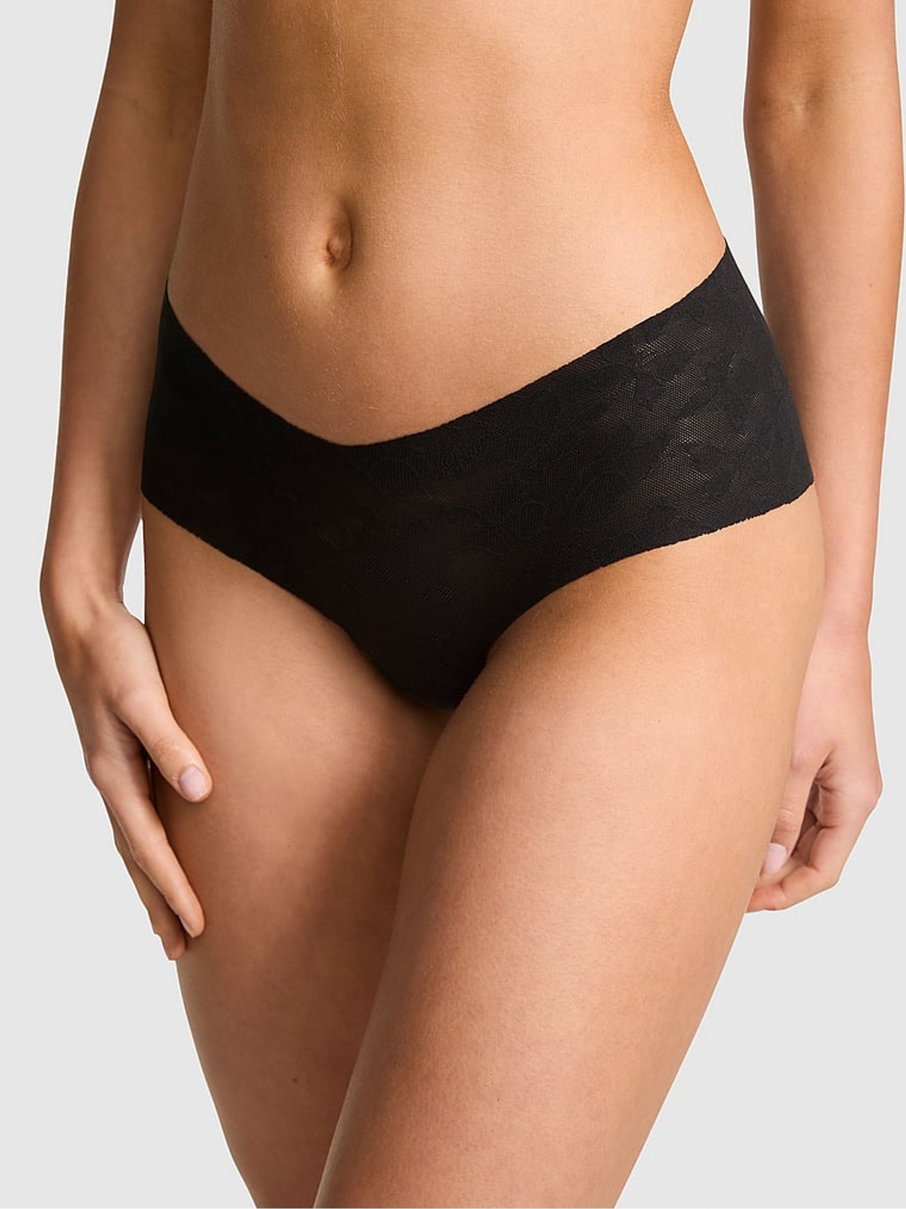Black Cheeky No Show Lace Knickers - Image 1 of 2