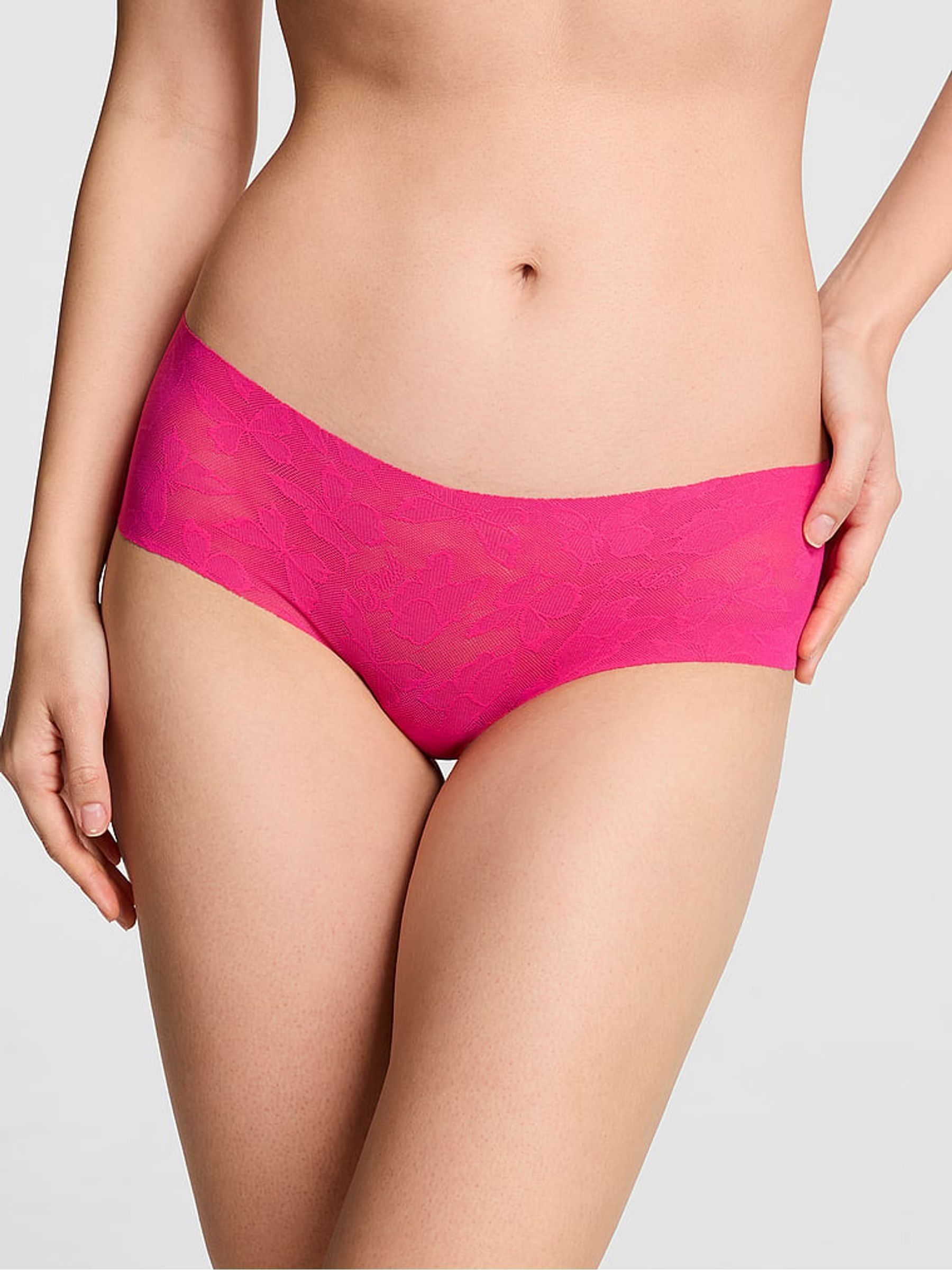 Hot Stuff Pink Cheeky No Show Lace Knickers - Image 1 of 2