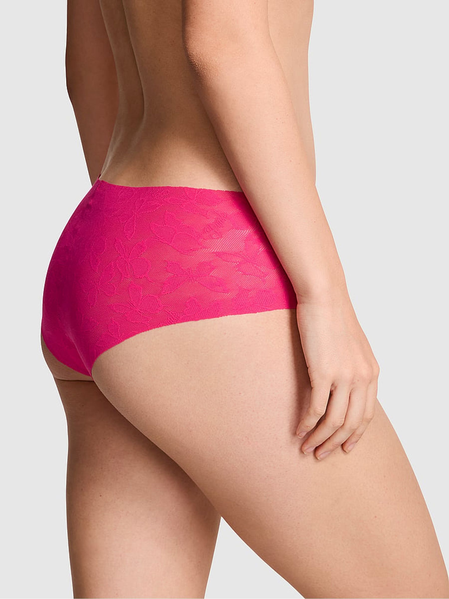 Hot Stuff Pink Cheeky No Show Lace Knickers - Image 2 of 2