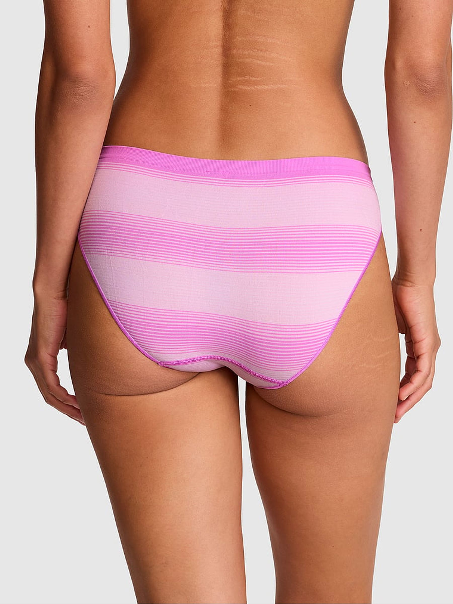 Pink Lollipop Stripe Print Bikini Seamless Scoop Knickers - Image 2 of 2