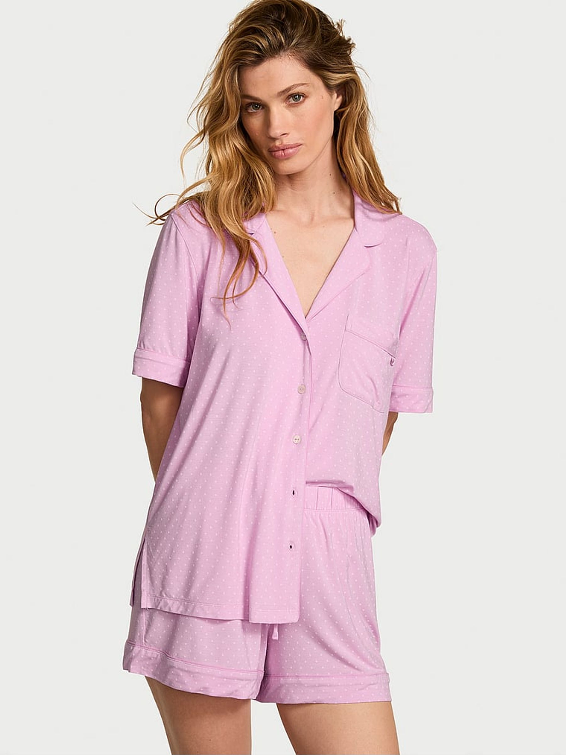 Bikini Pink Dot Modal Short Pyjamas Set - Image 1 of 2