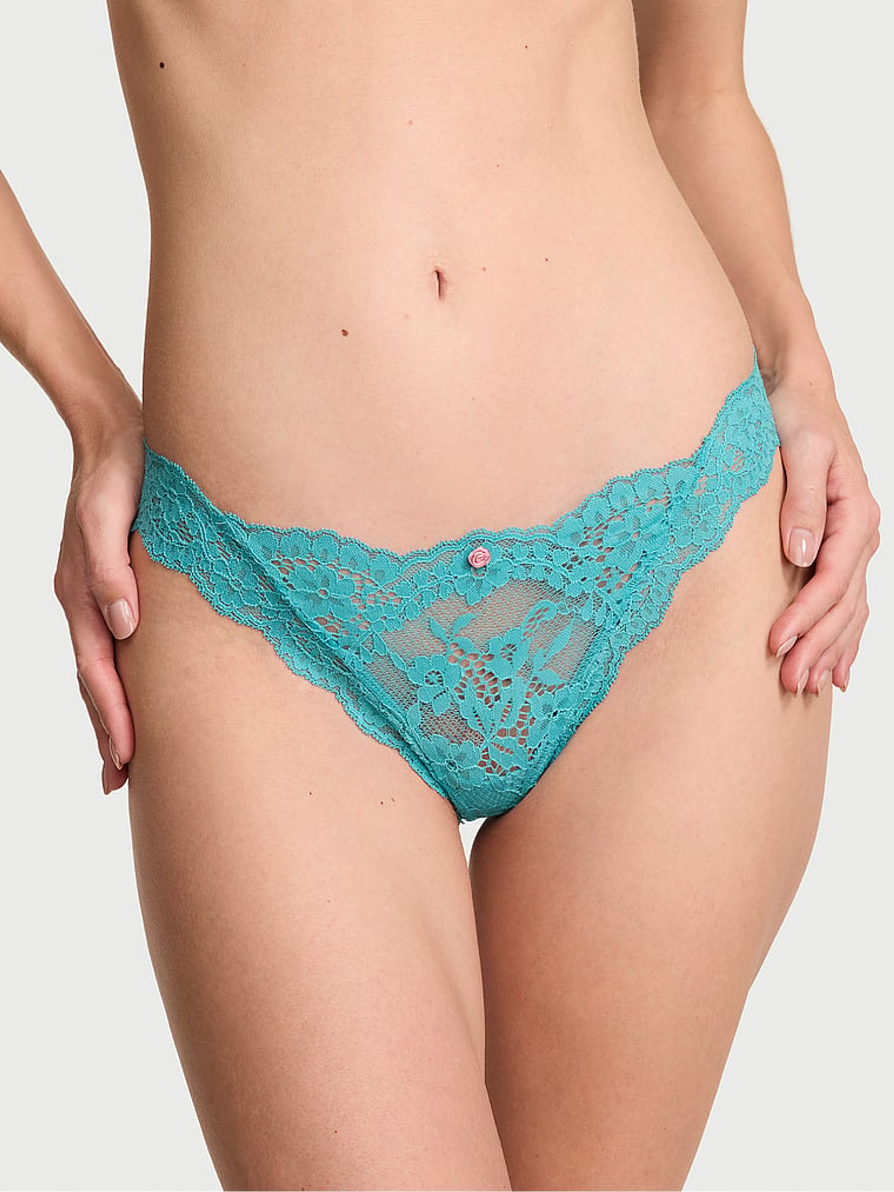 Weekend Blue Thong Lace Knicker - Image 1 of 2 Weekend Blue Thong Lace Knicker - Image 1 of 2