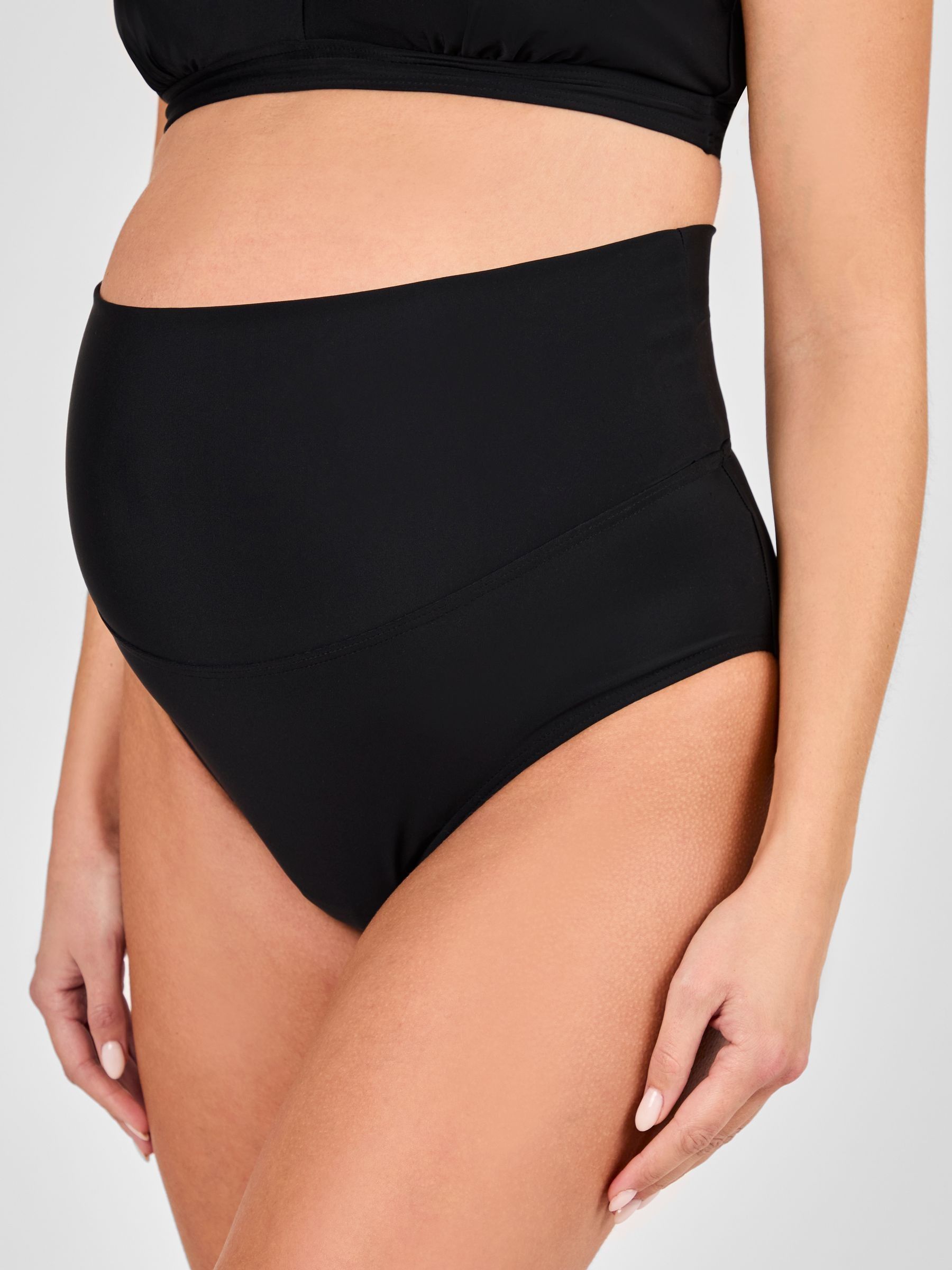 Black Chrome Sleeveless V Neck Maternity Bikini 2-Piece Set - Image 5 of 5