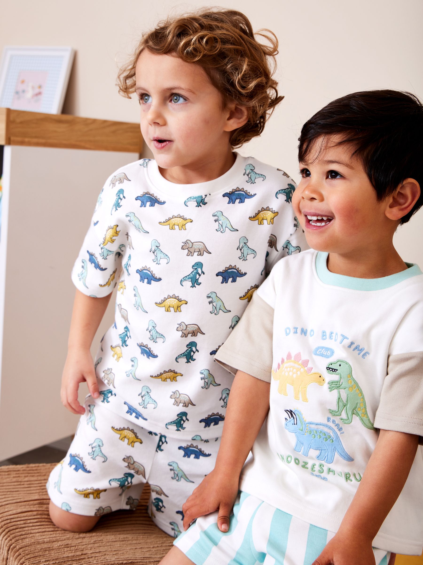 Green Dino 2-Pack Short Jersey Pyjamas - Image 1 of 15