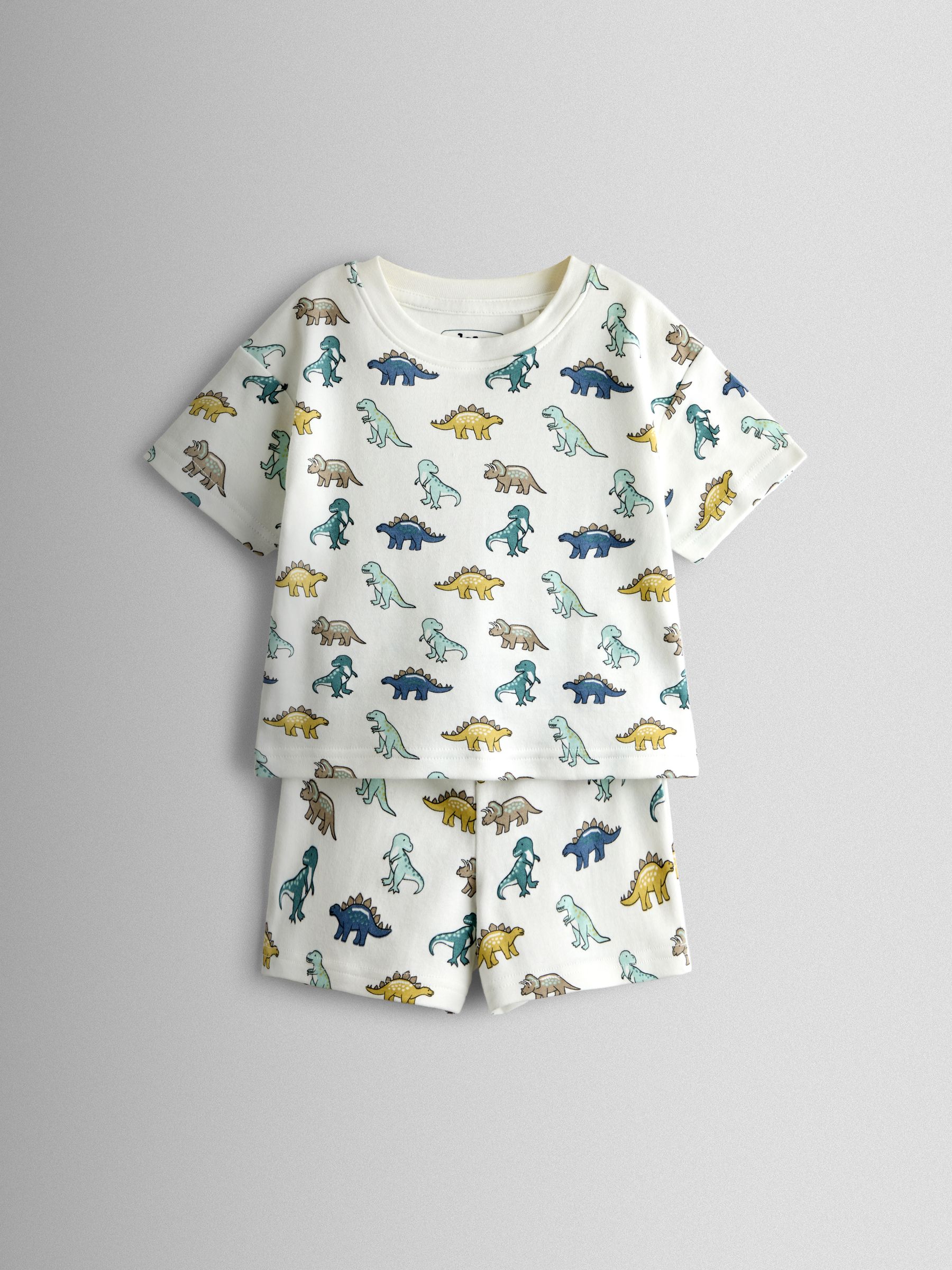 Green Dino 2-Pack Short Jersey Pyjamas - Image 2 of 15