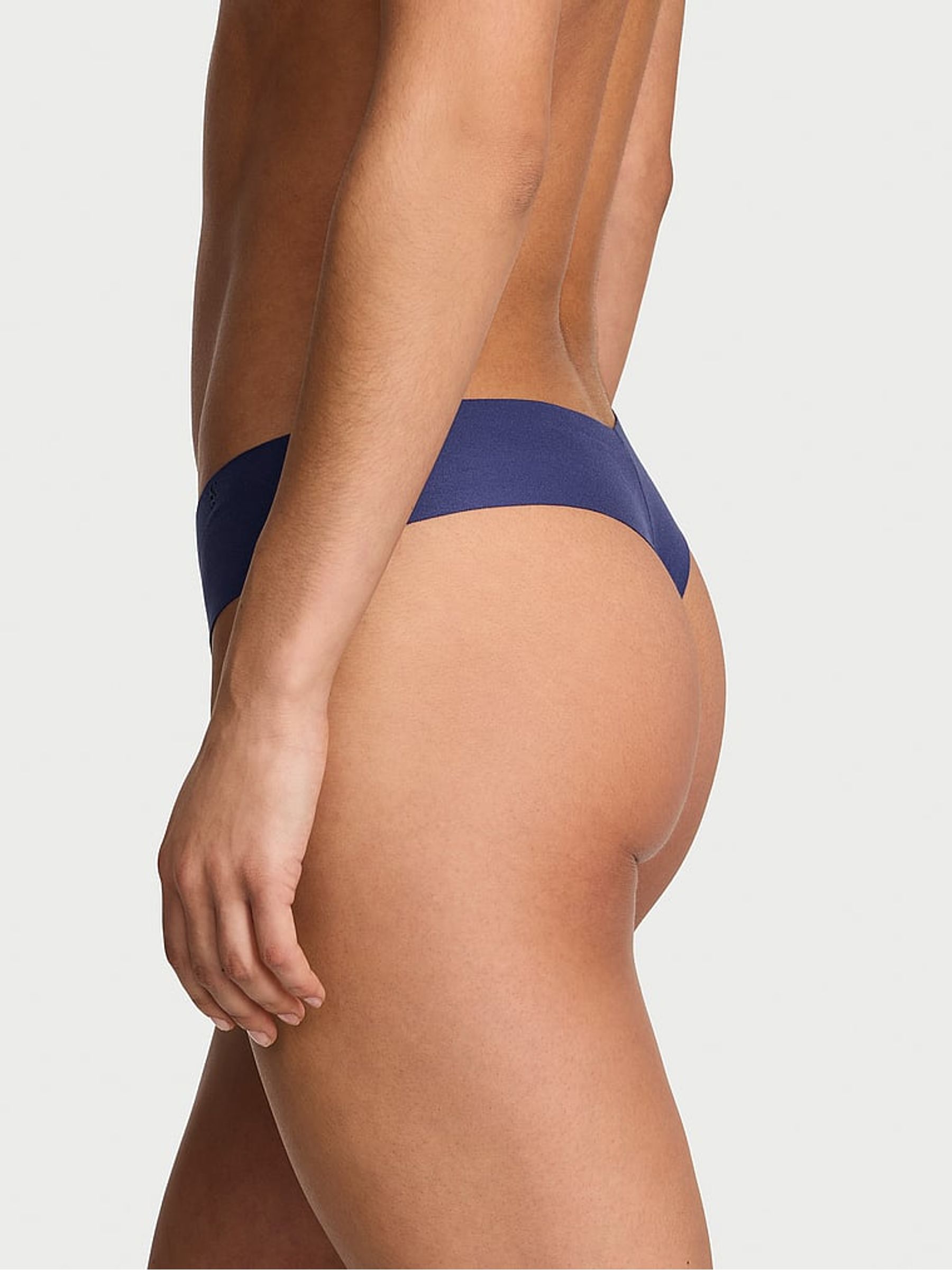 Ink Blue Thong Cotton Knickers - Image 2 of 2