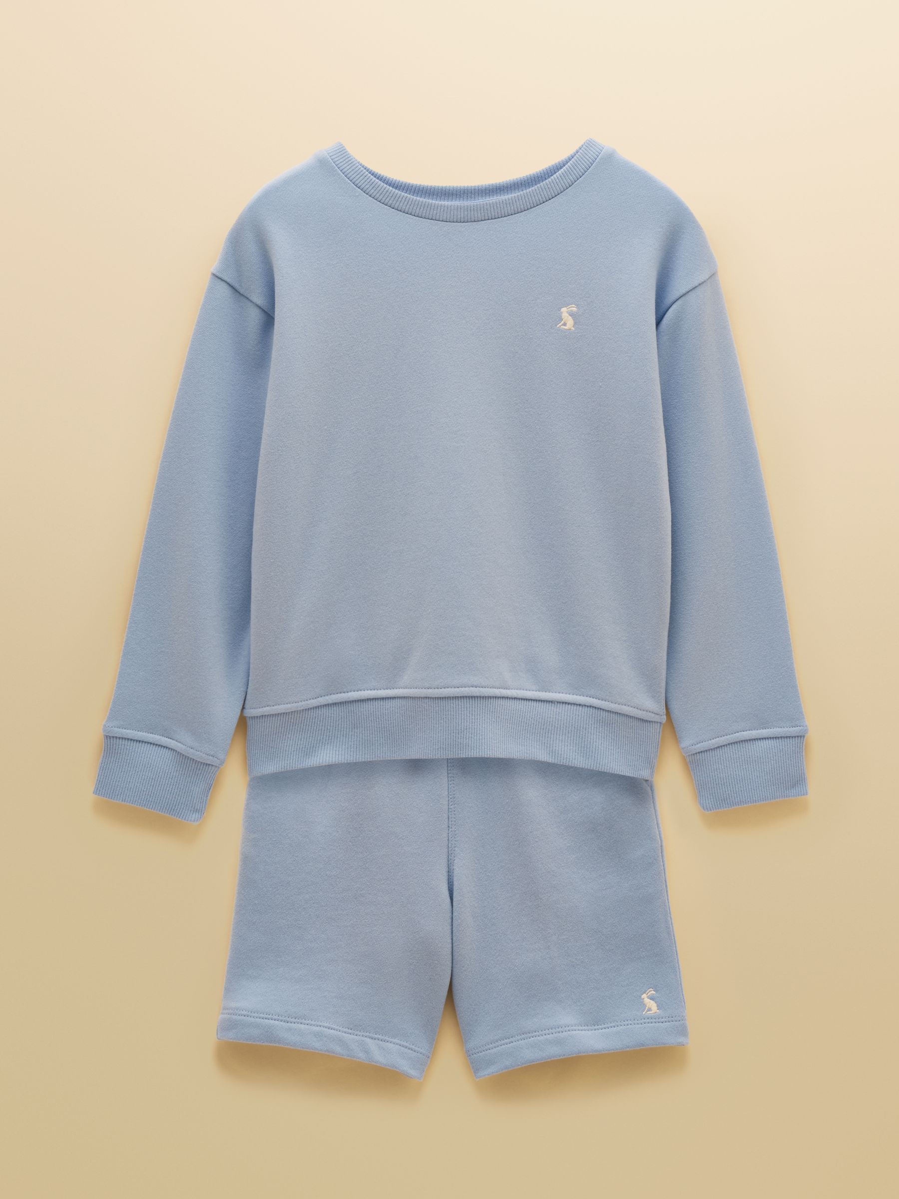 Blue Boys' Crew Sweat And Short Set - Image 1 of 9