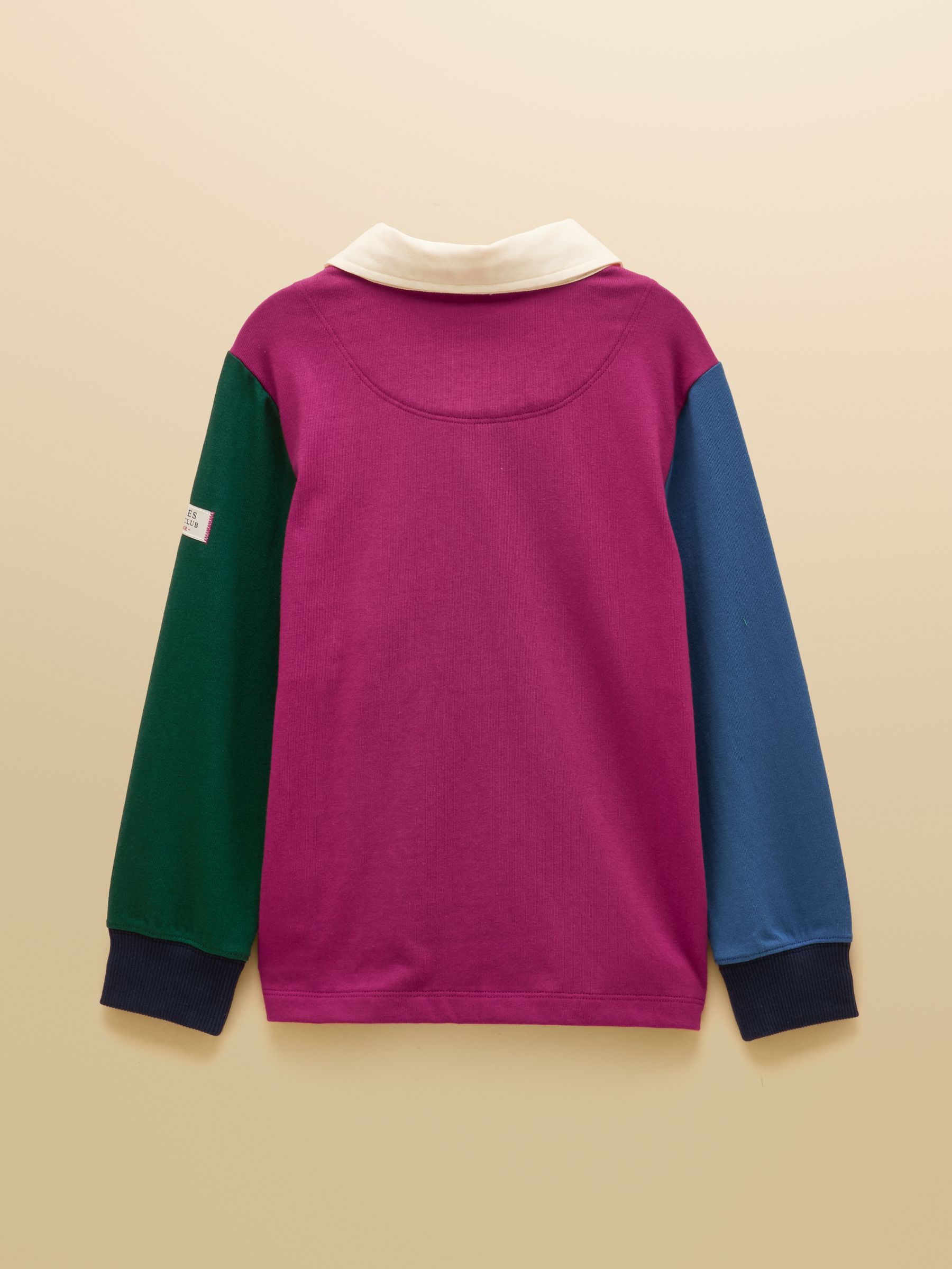 Boys' Rugby Club Colourblock Long Sleeve Rugby Shirt - Image 2 of 5 Boys' Rugby Club Colourblock Long Sleeve Rugby Shirt - Image 2 of 5