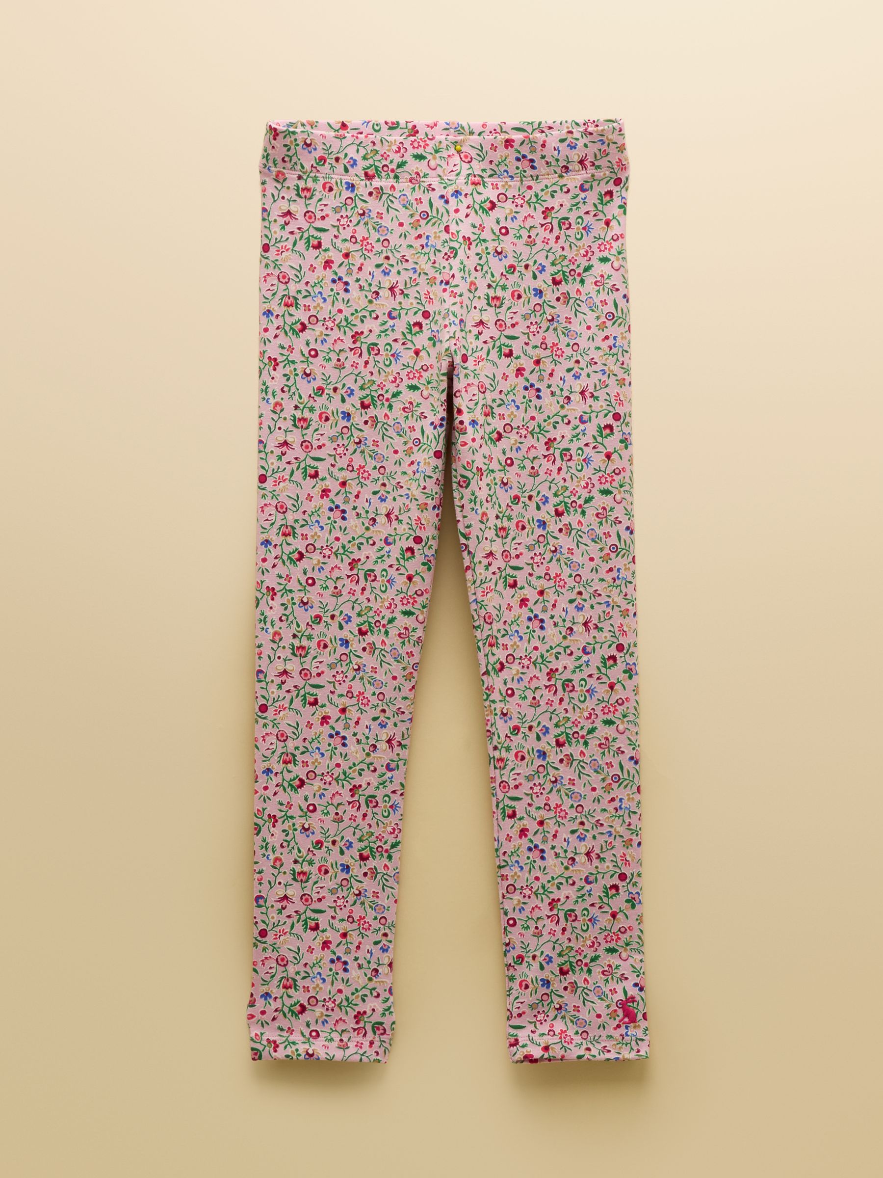 Girls' Deedee Pink Ditsy Jersey Leggings - Image 1 of 4