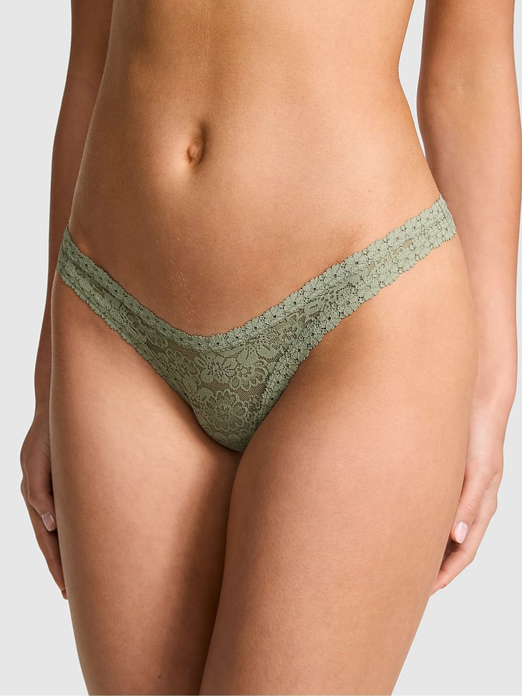 Slate Green Mini Scoop Thong Wink Micro Knickers - Image 1 of 2 Slate Green Mini Scoop Thong Wink Micro Knickers - Image 1 of 2