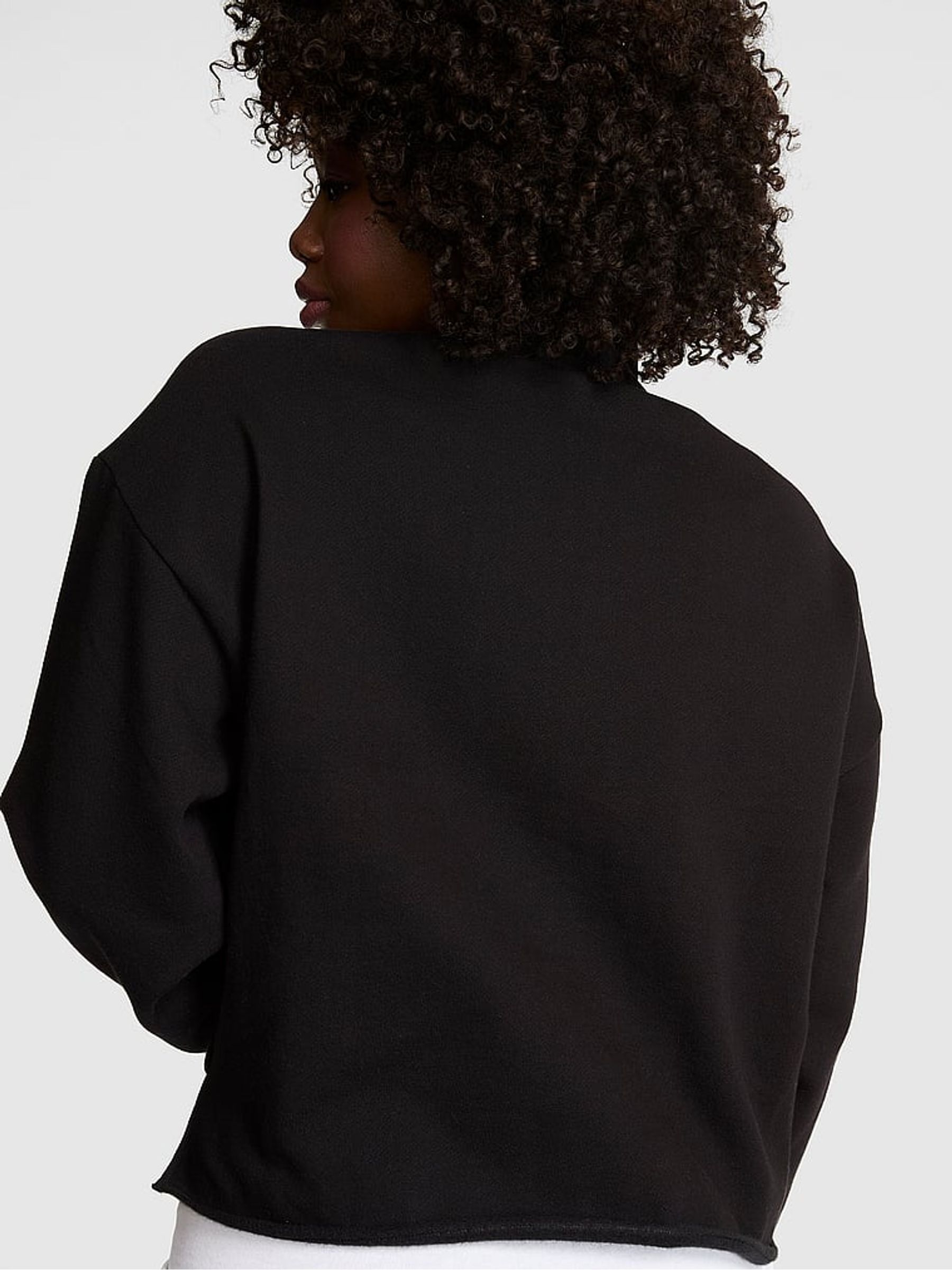 Black Half Zip Fleece Sweatshirt - Image 2 of 2 Black Half Zip Fleece Sweatshirt - Image 2 of 2