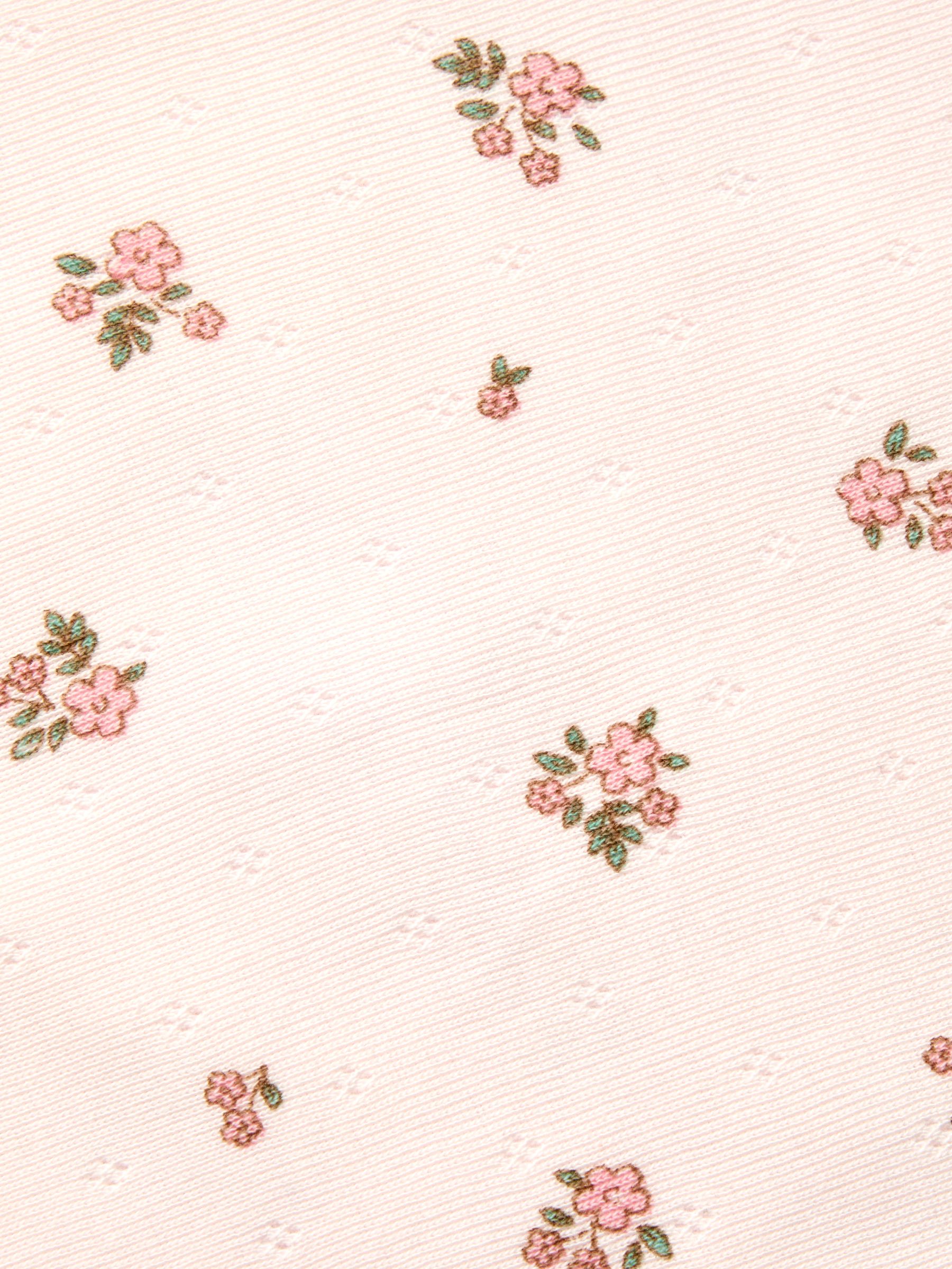 Pink Pointelle Floral 1 Tog Baby Sleeping Bag - Image 5 of 5