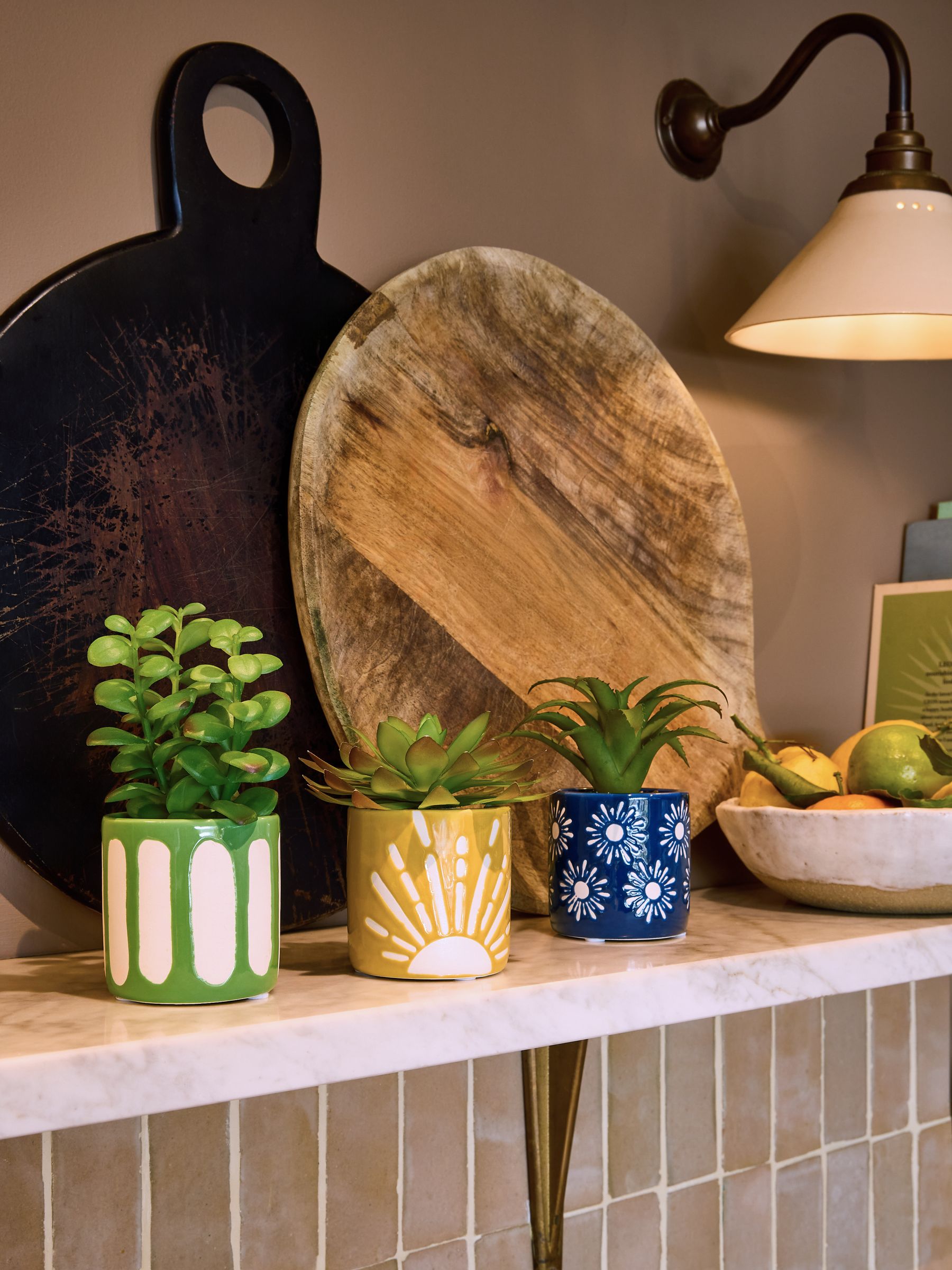 Set of 3 Multi Artificial Succulents - Image 1 of 5