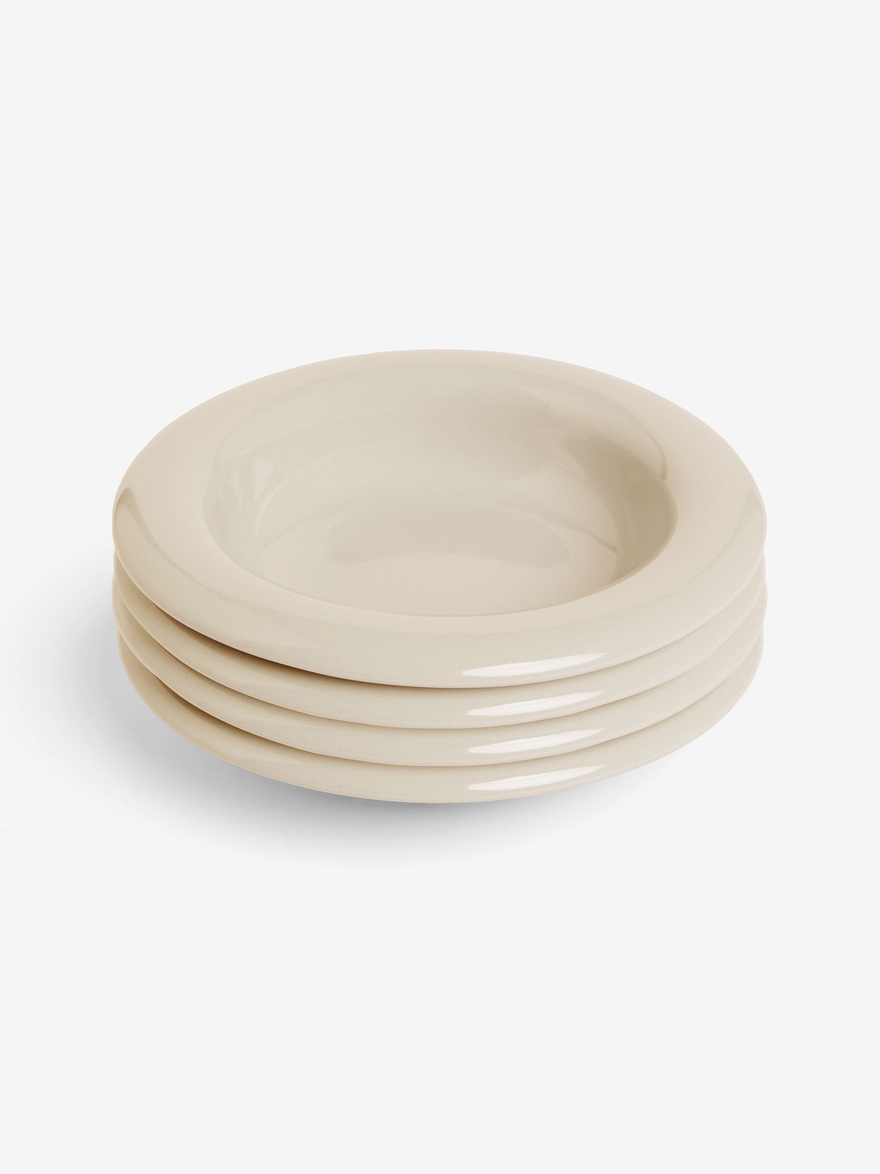 Set of 4 Quell Pasta Bowls in Cream - Image 3 of 3