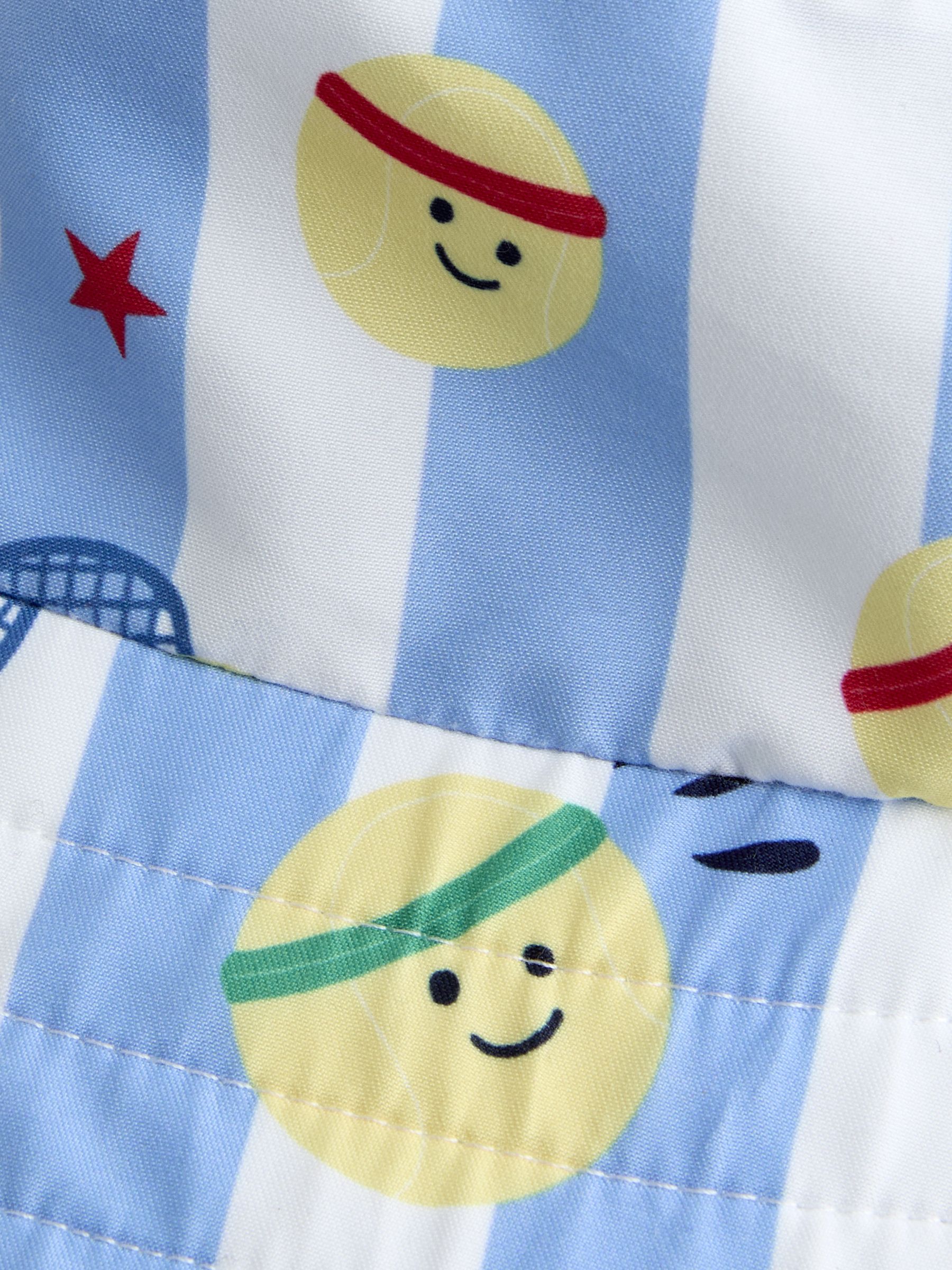 Tennis Blue Stripe Swim Bucket Hat - Image 5 of 5 Tennis Blue Stripe Swim Bucket Hat - Image 5 of 5