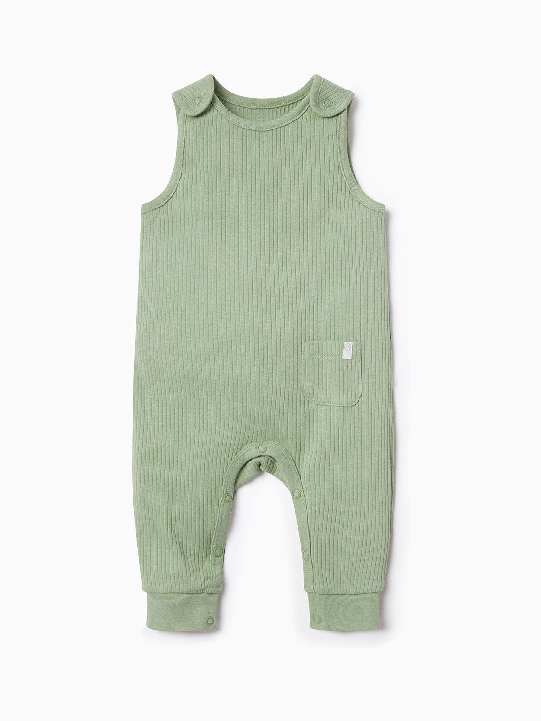 MORI Green Ribbed Romper Dungarees - Image 2 of 2