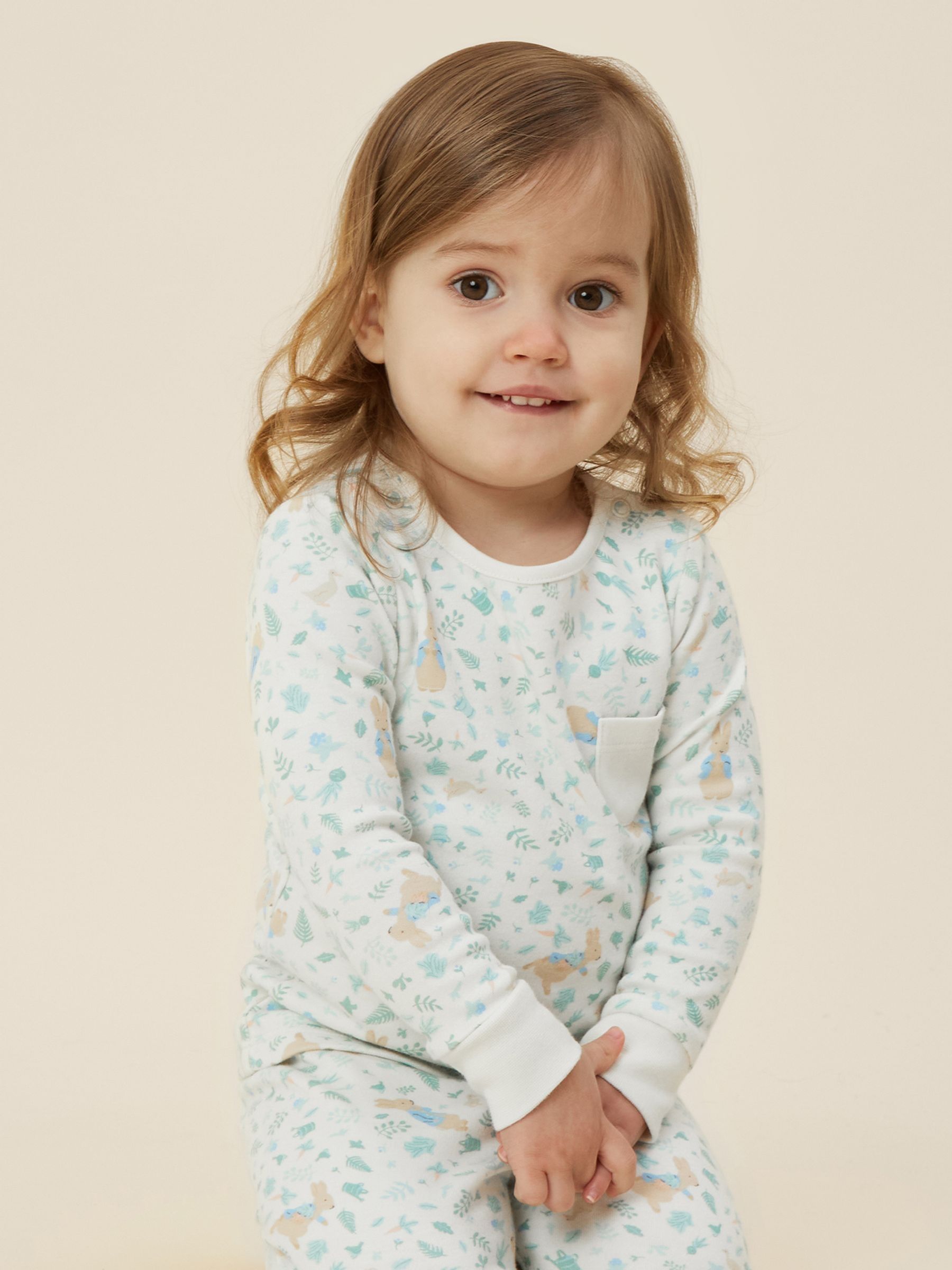 MORI Ivory Peter Rabbit Long Sleeve Supersoft Pyjamas Set - Image 1 of 2