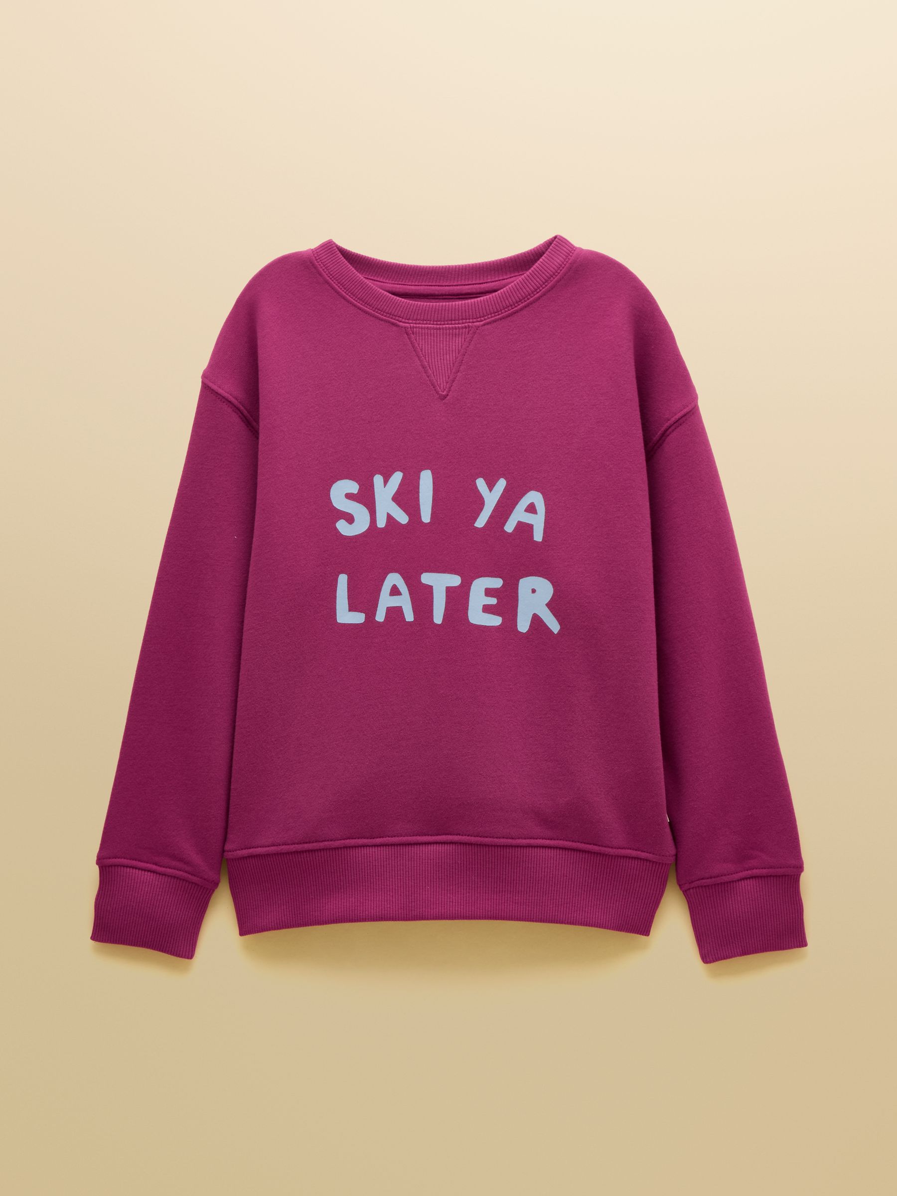 Kids' Sundaze Purple Slogan Crew Neck Sweatshirt - Image 1 of 5