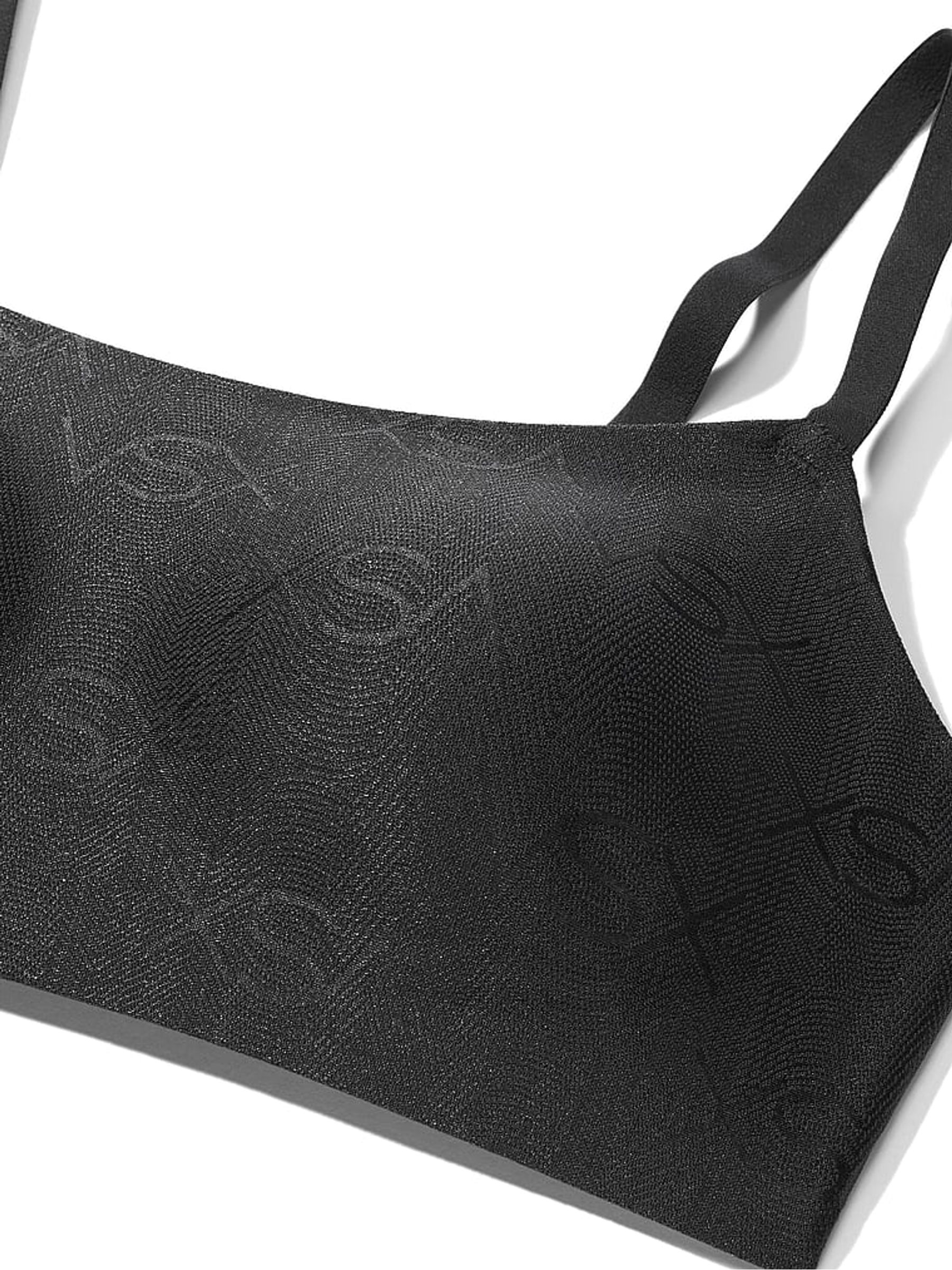 Dark Smoke Grey Shine Logo Comfort Low Support Sports Bra - Image 3 of 3
