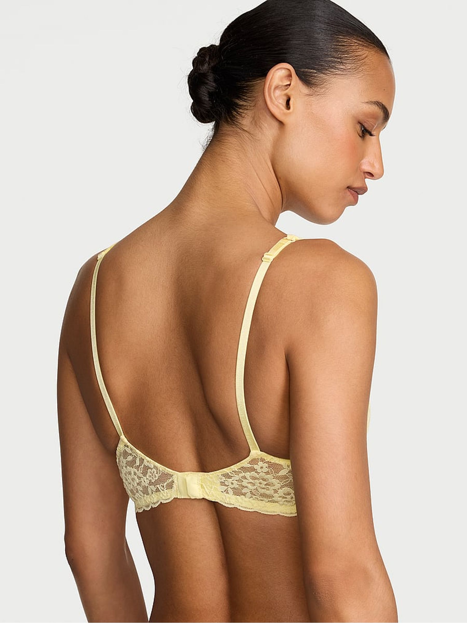 Lemonade Yellow Unlined Balcony Lace Bra - Image 2 of 3